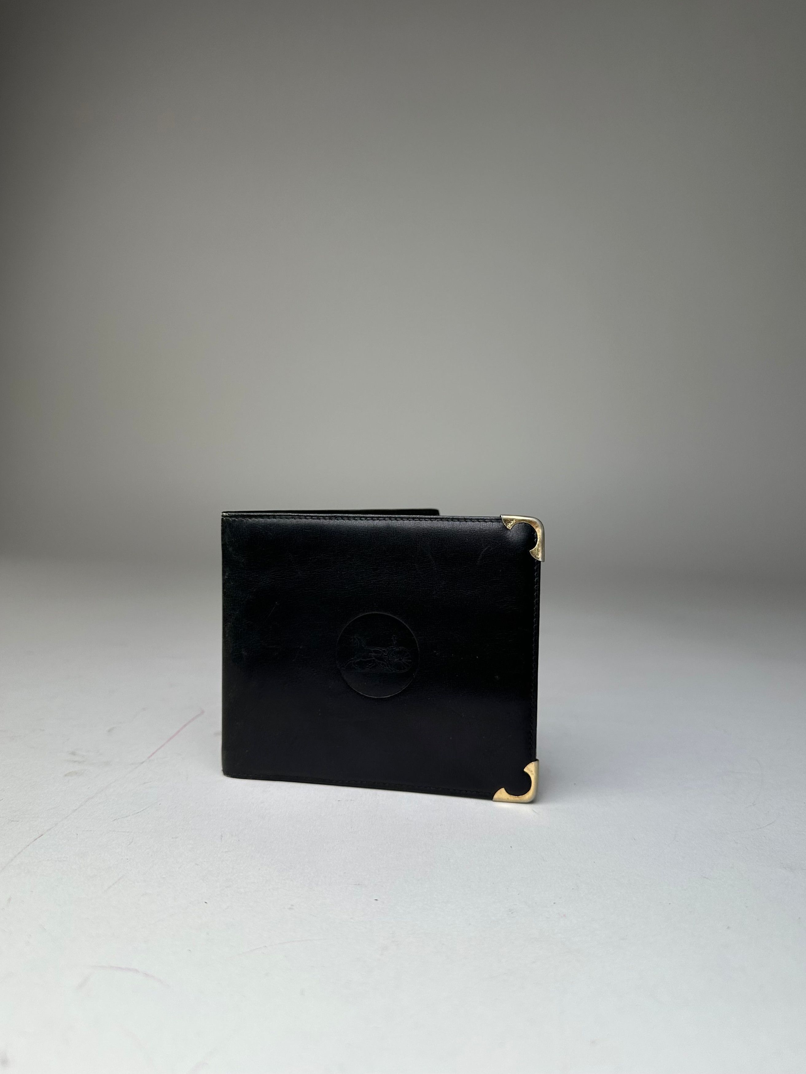 Celine Vintage Paris Calèche Smooth Leather Bifold Wallet Black Size ONE SIZE - 9 Thumbnail