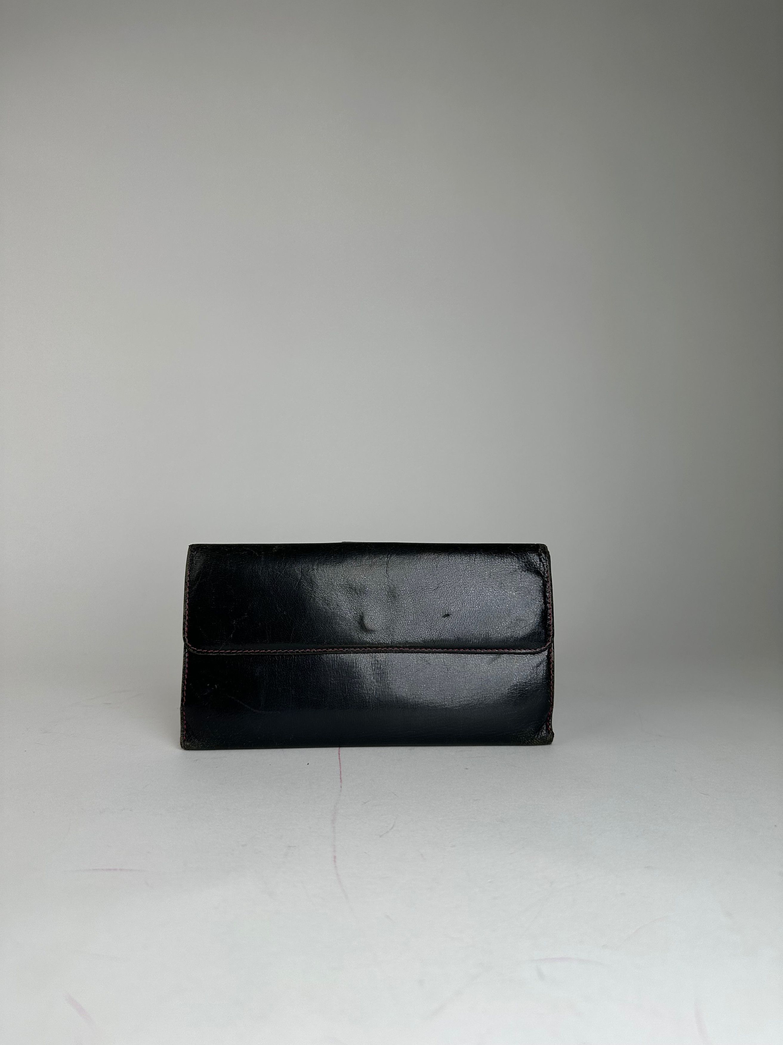 Gucci Vintage Leather Long Wallet Black Size ONE SIZE - 10 Thumbnail