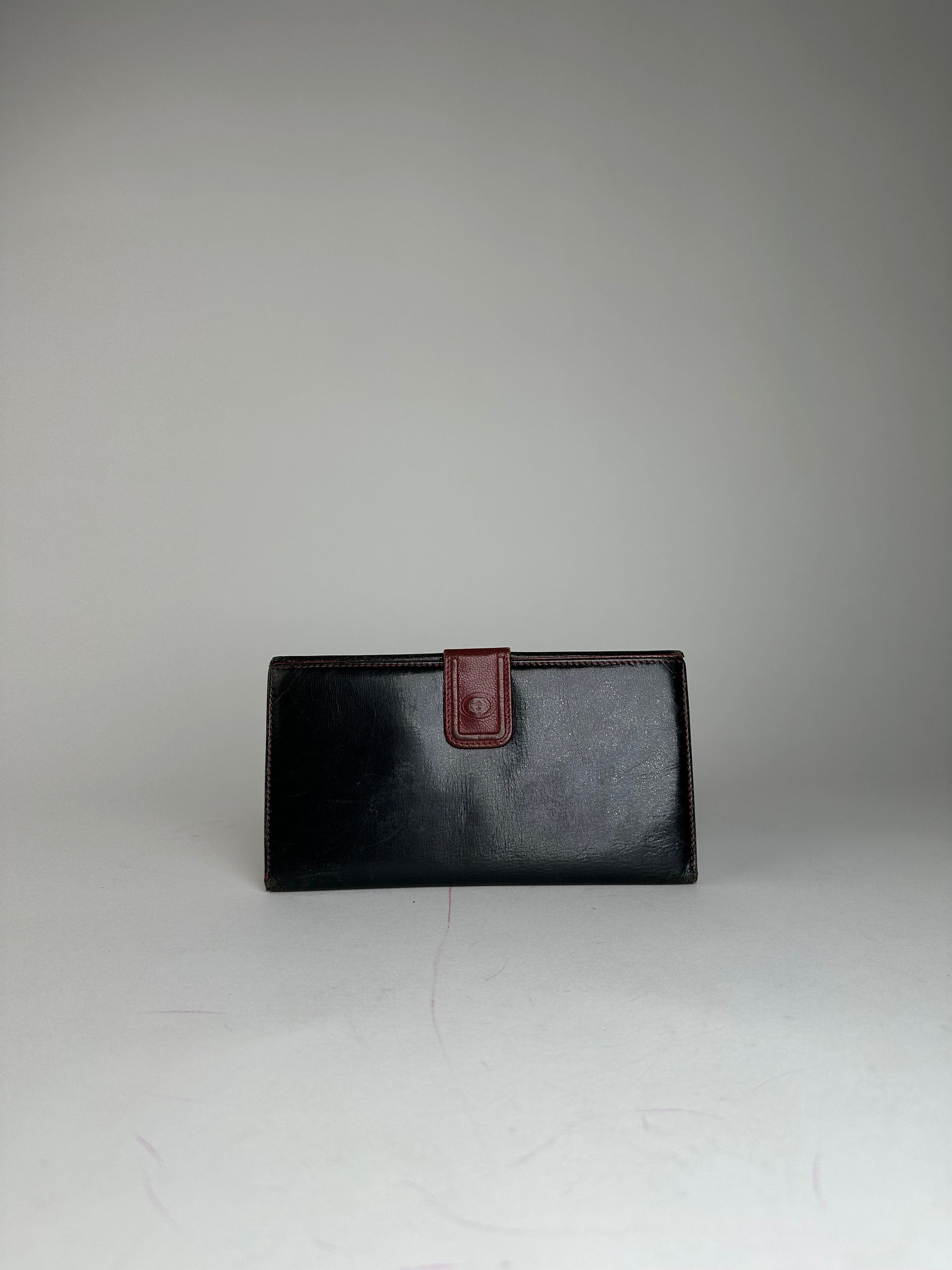 Gucci Vintage Leather Long Wallet Black Size ONE SIZE - 9 Thumbnail