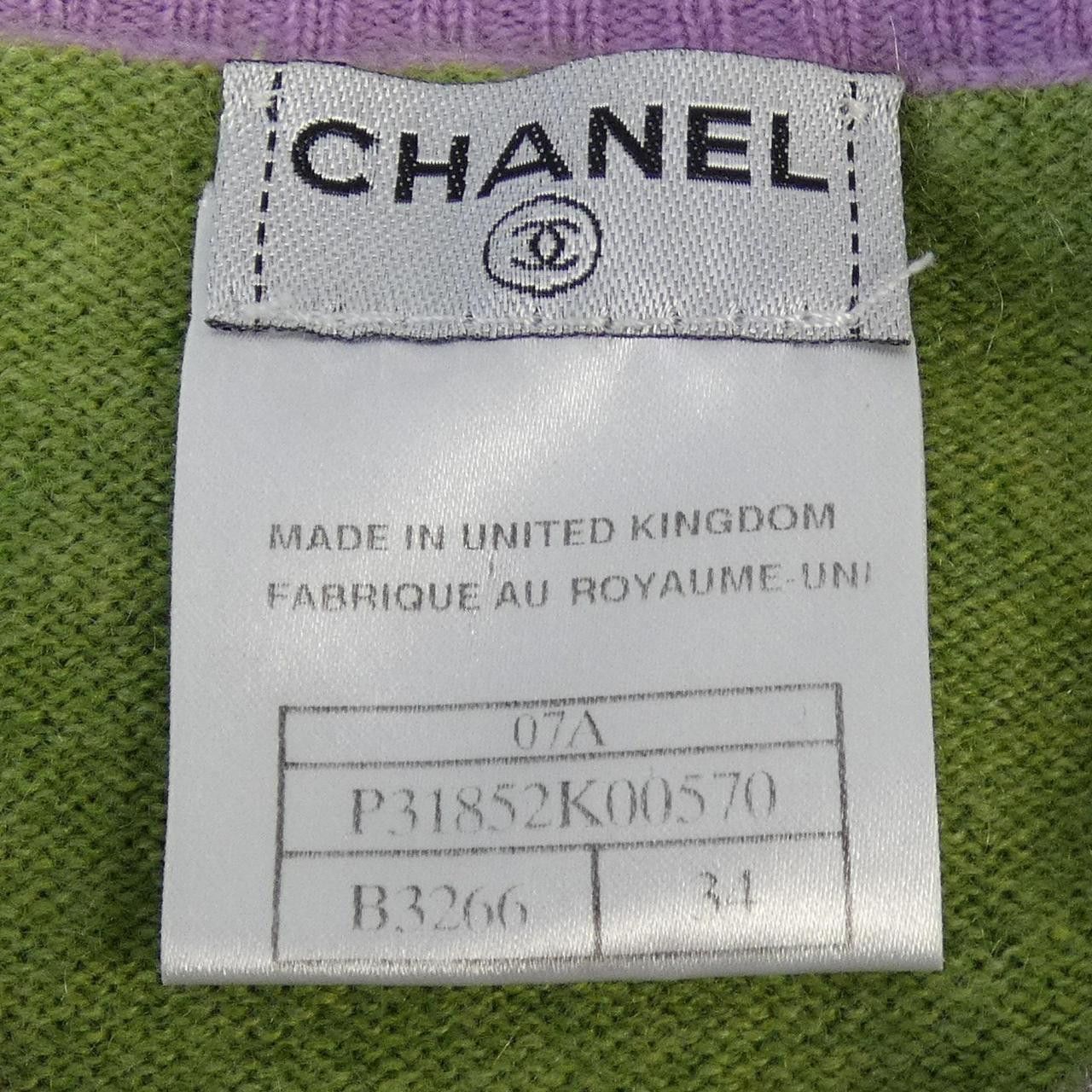 Chanel Chanel Chanel Cashmere Knit Textile Tops P31852K00570 07A DUTY FREE for USA Size ONE SIZE - 4 Thumbnail