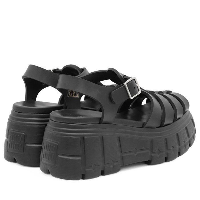 Miu Miu Miu Miu Miu Miu Fabric Platform Sandals Plastic / Synthetic Shoes DUTY FREE for USA Size ONE SIZE - 16 Thumbnail