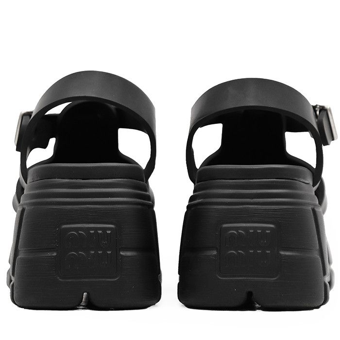 Miu Miu Miu Miu Miu Miu Fabric Platform Sandals Plastic / Synthetic Shoes DUTY FREE for USA Size ONE SIZE - 6 Thumbnail
