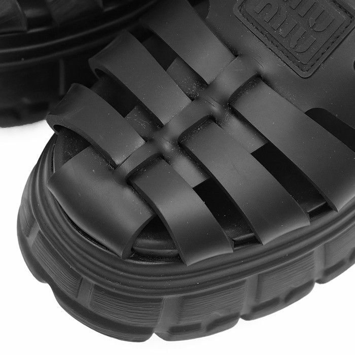 Miu Miu Miu Miu Miu Miu Fabric Platform Sandals Plastic / Synthetic Shoes DUTY FREE for USA Size ONE SIZE - 3 Thumbnail