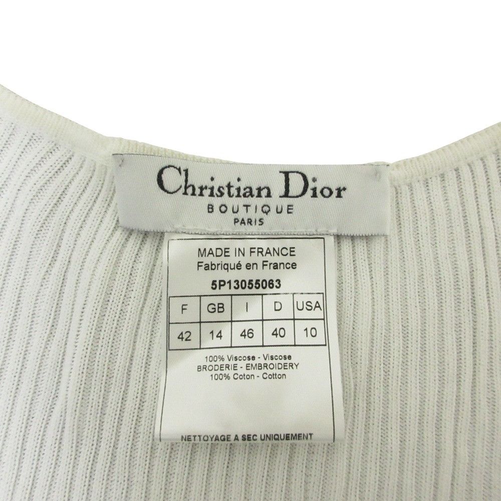 Dior Dior Christian Dior Crochet Rib Tank Top Textile Tops DUTY FREE for USA Size ONE SIZE - 5 Thumbnail