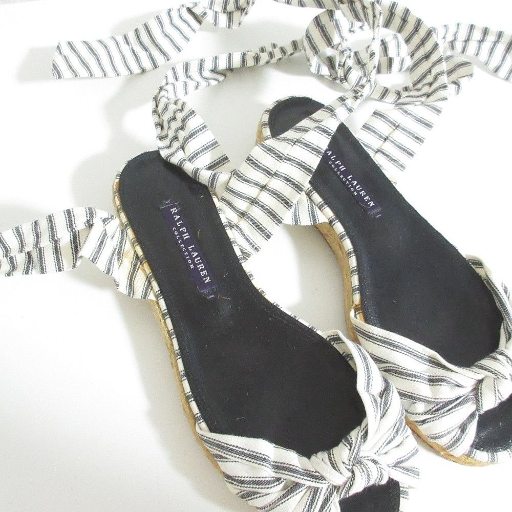 Ralph Lauren Ralph Lauren Ralph Lauren Purple Label Linen Espadrille Sandals Textile Shoes DUTY FREE for USA Size ONE SIZE - 4 Thumbnail