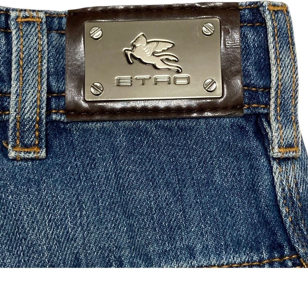 Etro Etro Etro Paisley Embroidery Denim Wide Jeans Textile Jeans DUTY FREE for USA Size ONE SIZE - 5 Thumbnail