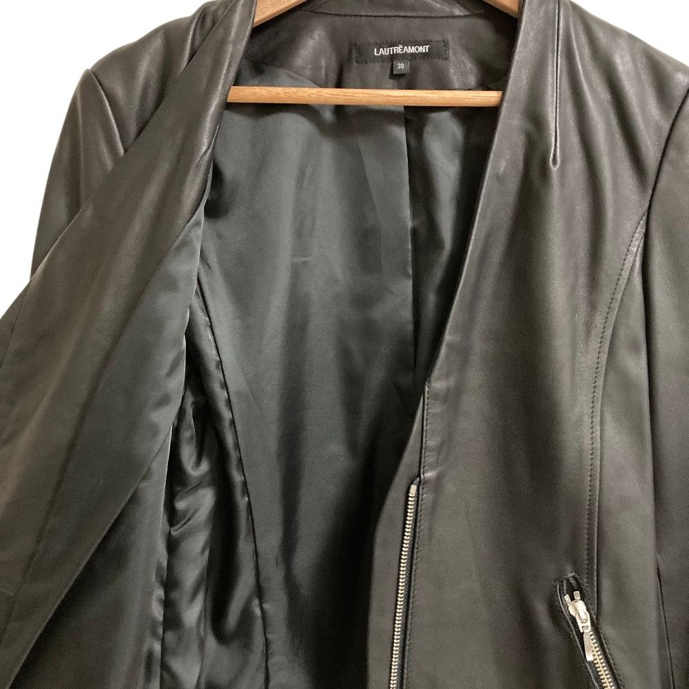 Other Other LAUTREAMONT Lamb Leather Collarless Jacket Leather Outerwear DUTY FREE for USA Size ONE SIZE - 4 Thumbnail