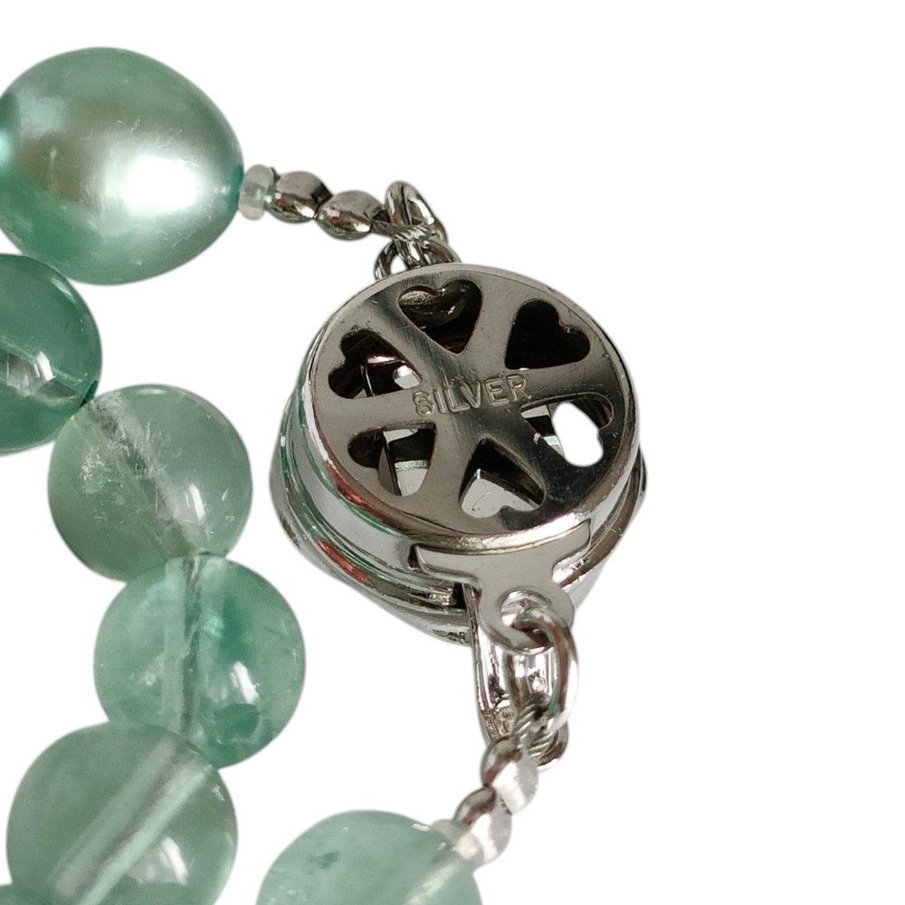 Other Other Silver Pearl Color Stone Necklace Earrings Set Precious Metal Necklace DUTY FREE for USA Size ONE SIZE - 9 Thumbnail