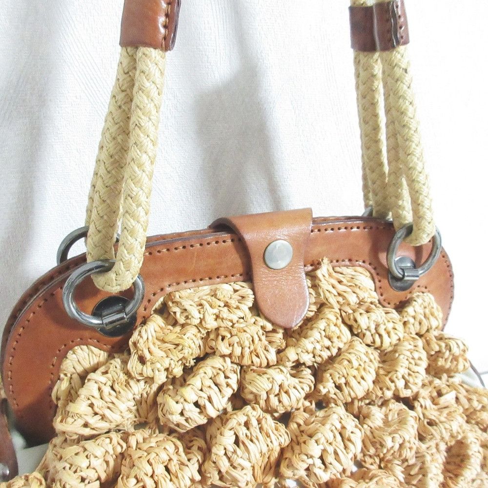 Other Other Jamin Puech Raffia Leather Handbag Leather Handbag DUTY FREE for USA Size ONE SIZE - 6 Thumbnail