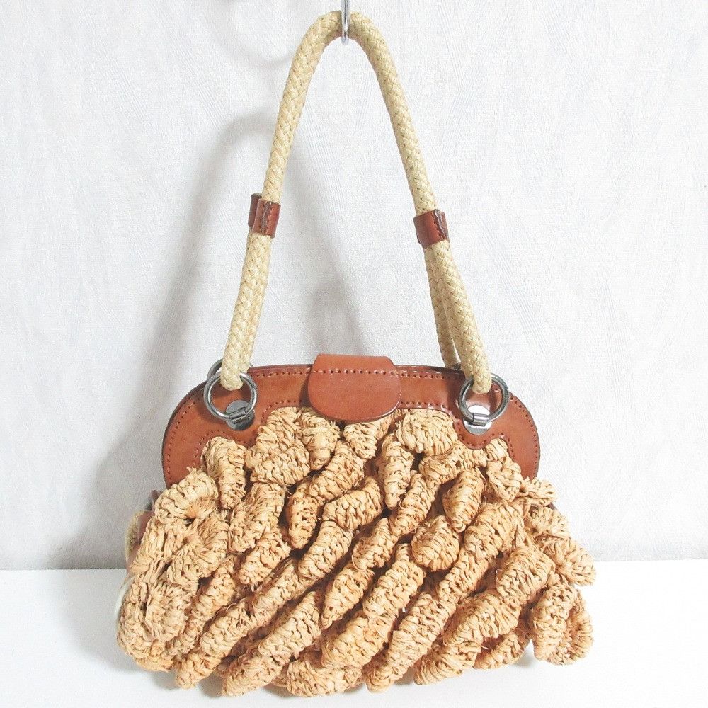 Other Other Jamin Puech Raffia Leather Handbag Leather Handbag DUTY FREE for USA Size ONE SIZE - 2 Thumbnail