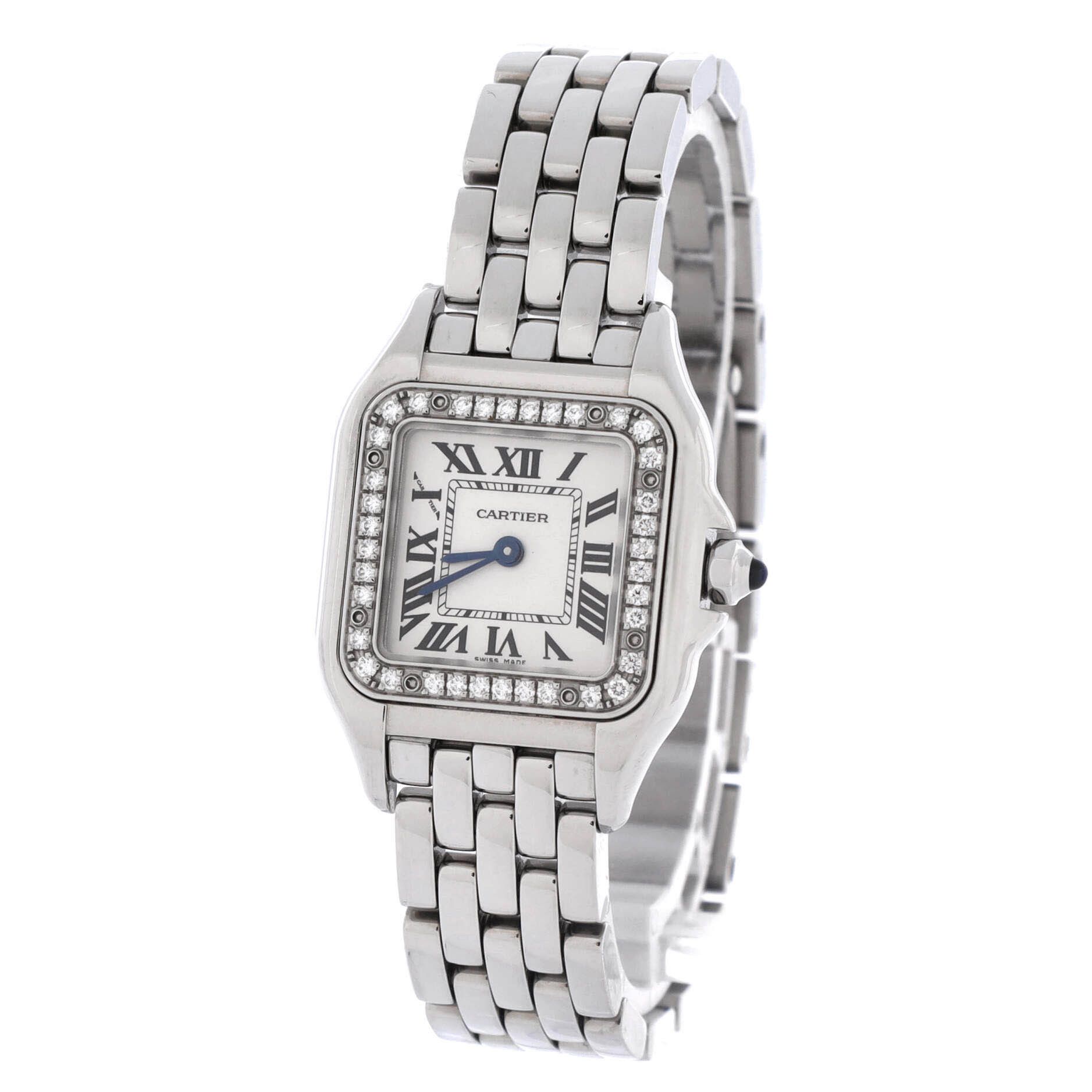 Cartier Panthere de quartz watch stainless steel with diamond bezel 22 Size ONE SIZE - 3 Thumbnail