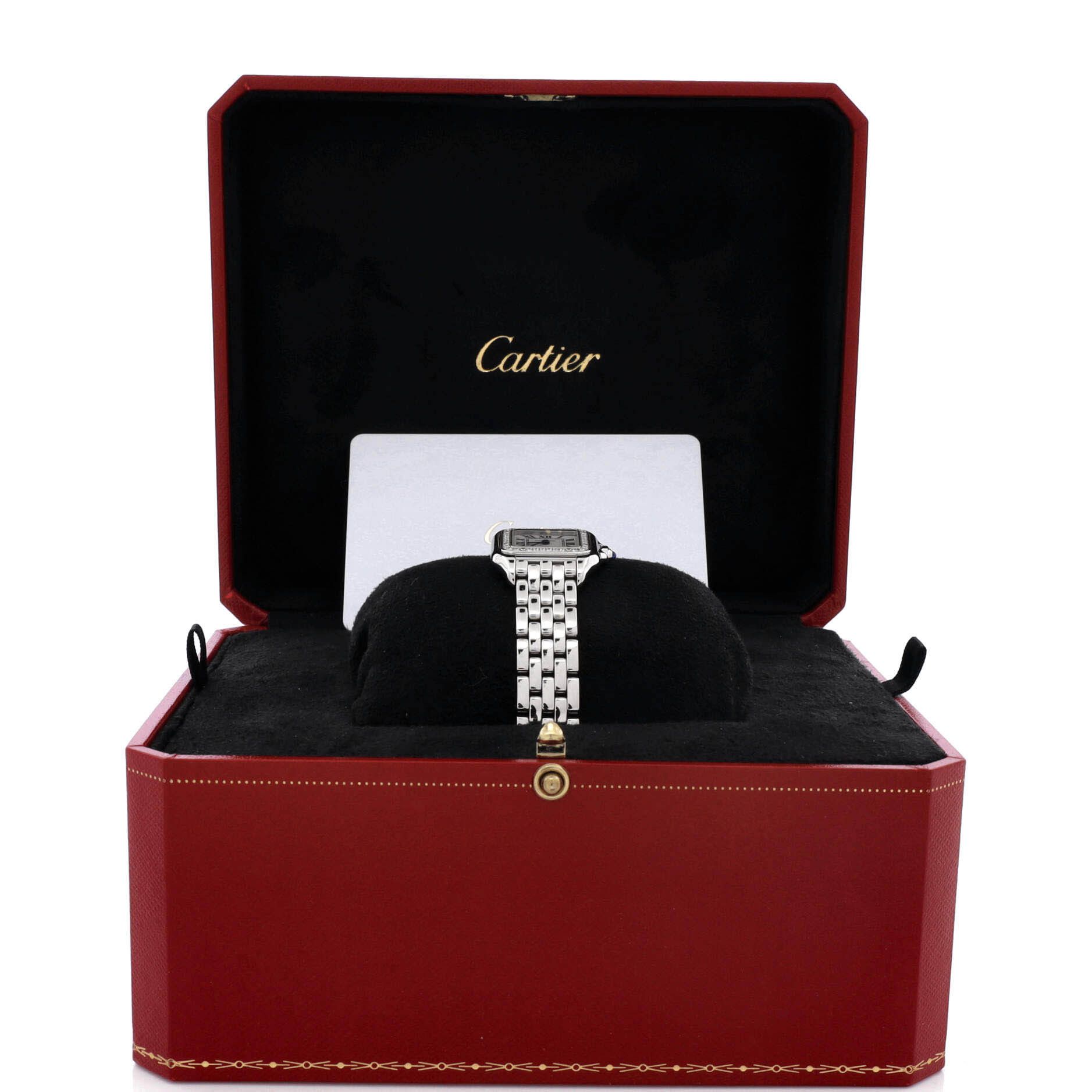 Cartier Panthere de quartz watch stainless steel with diamond bezel 22 Size ONE SIZE - 2 Thumbnail