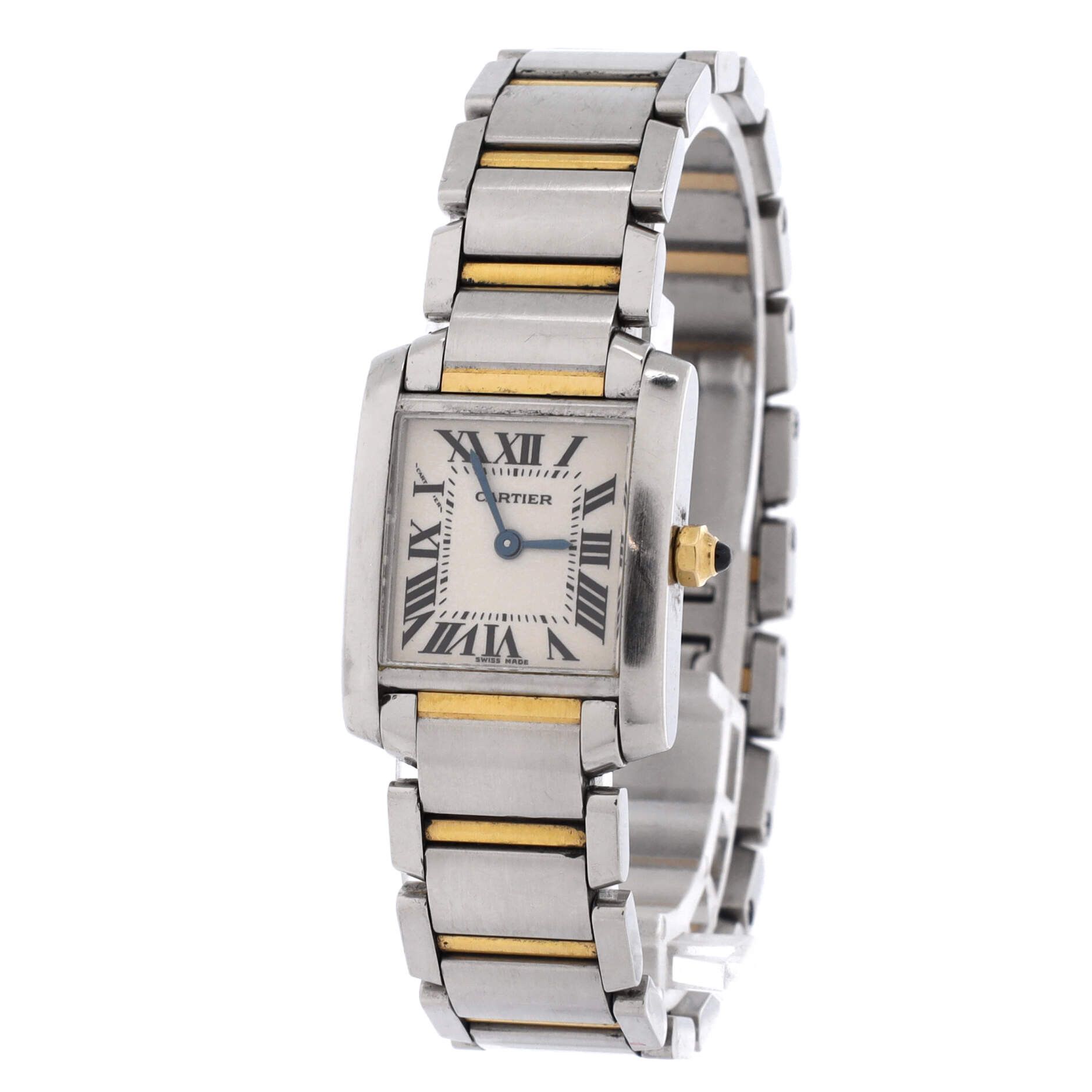 Cartier Tank francaise quartz watch stainless steel and yellow gold 20 Size ONE SIZE - 2 Thumbnail