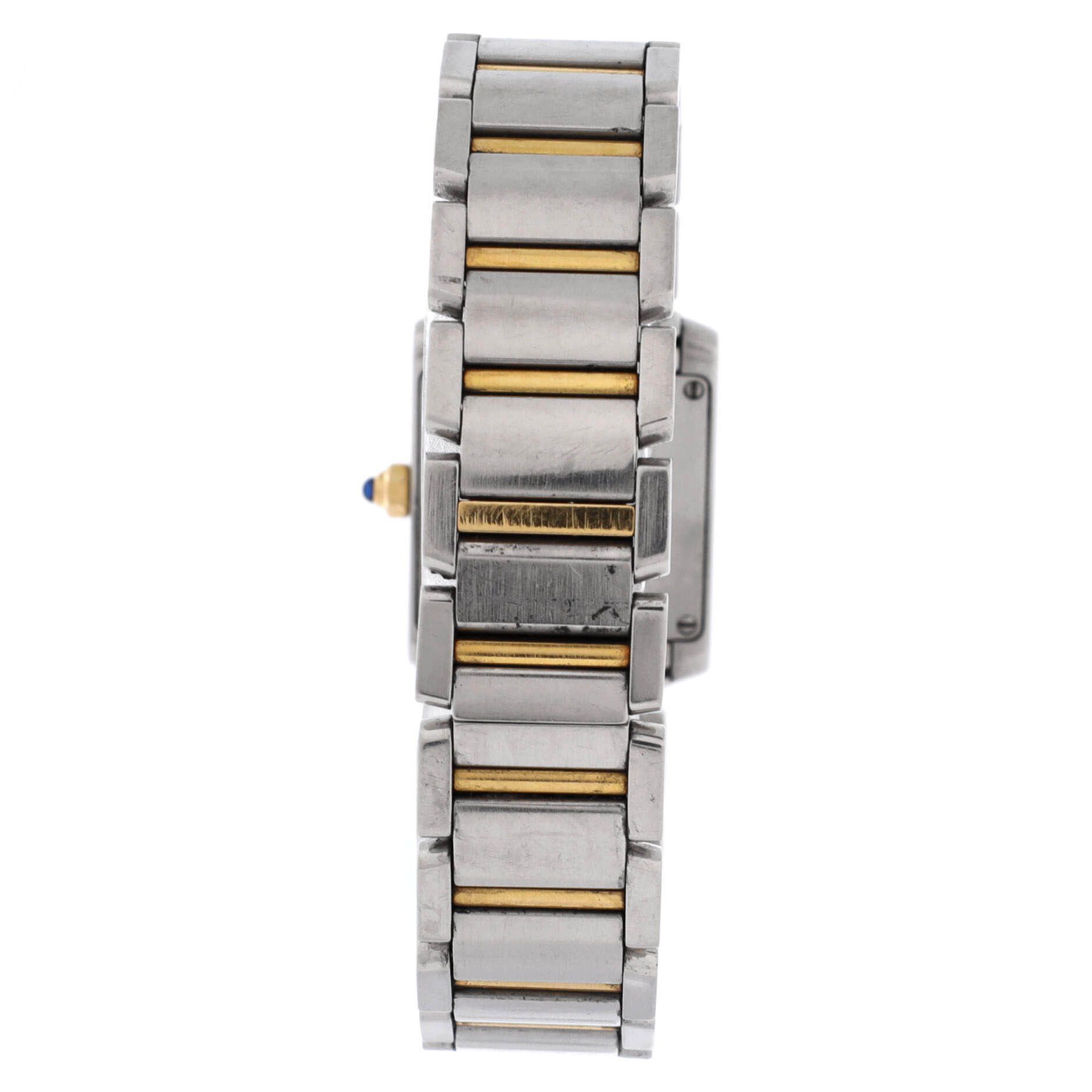 Cartier Tank francaise quartz watch stainless steel and yellow gold 20 Size ONE SIZE - 4 Thumbnail