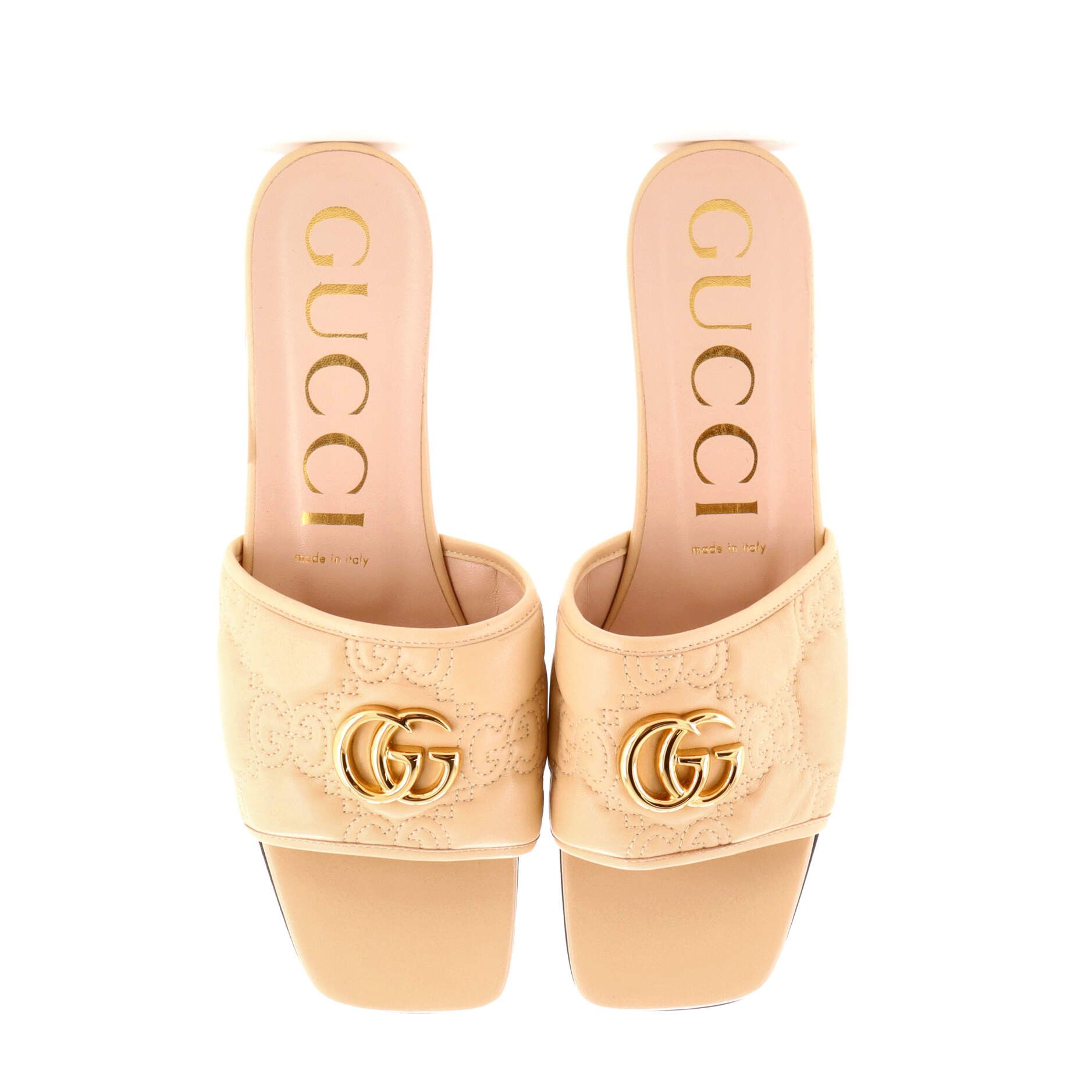 Gucci Women's gg marmont slide sandals gg matelasse leather Size ONE SIZE - 2 Thumbnail