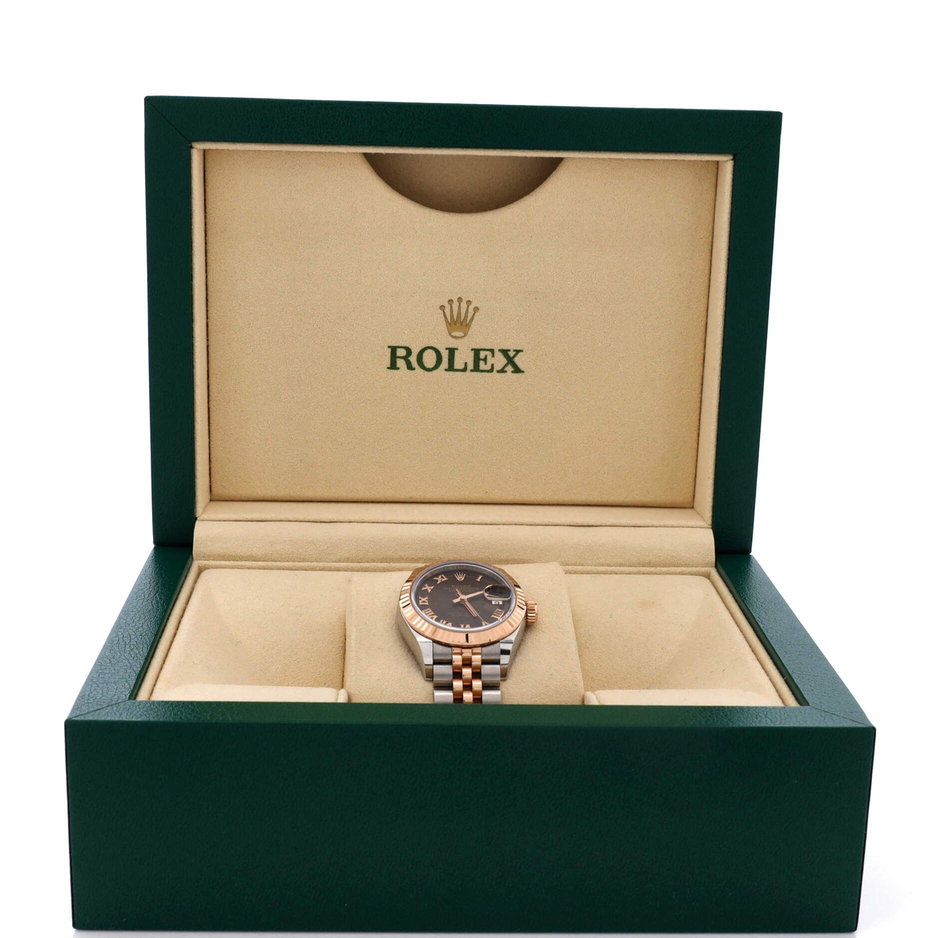 Rolex Oyster perpetual datejust chocolate brown automatic watch stainless steel and rose gold 28 Size ONE SIZE - 2 Thumbnail