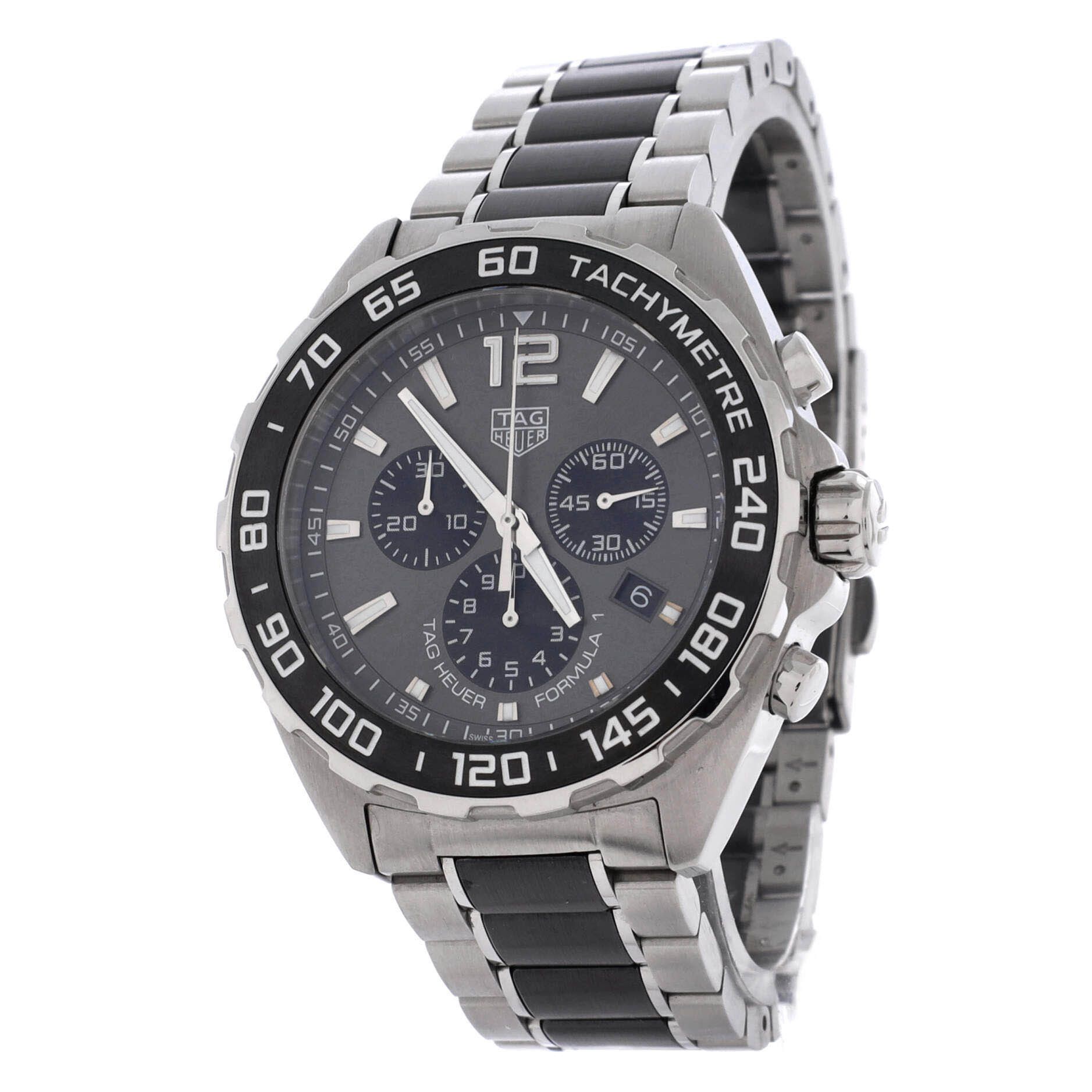Tag Heuer Formula 1 chronograph quartz watch stainless steel and ceramic 43 Size ONE SIZE - 3 Thumbnail