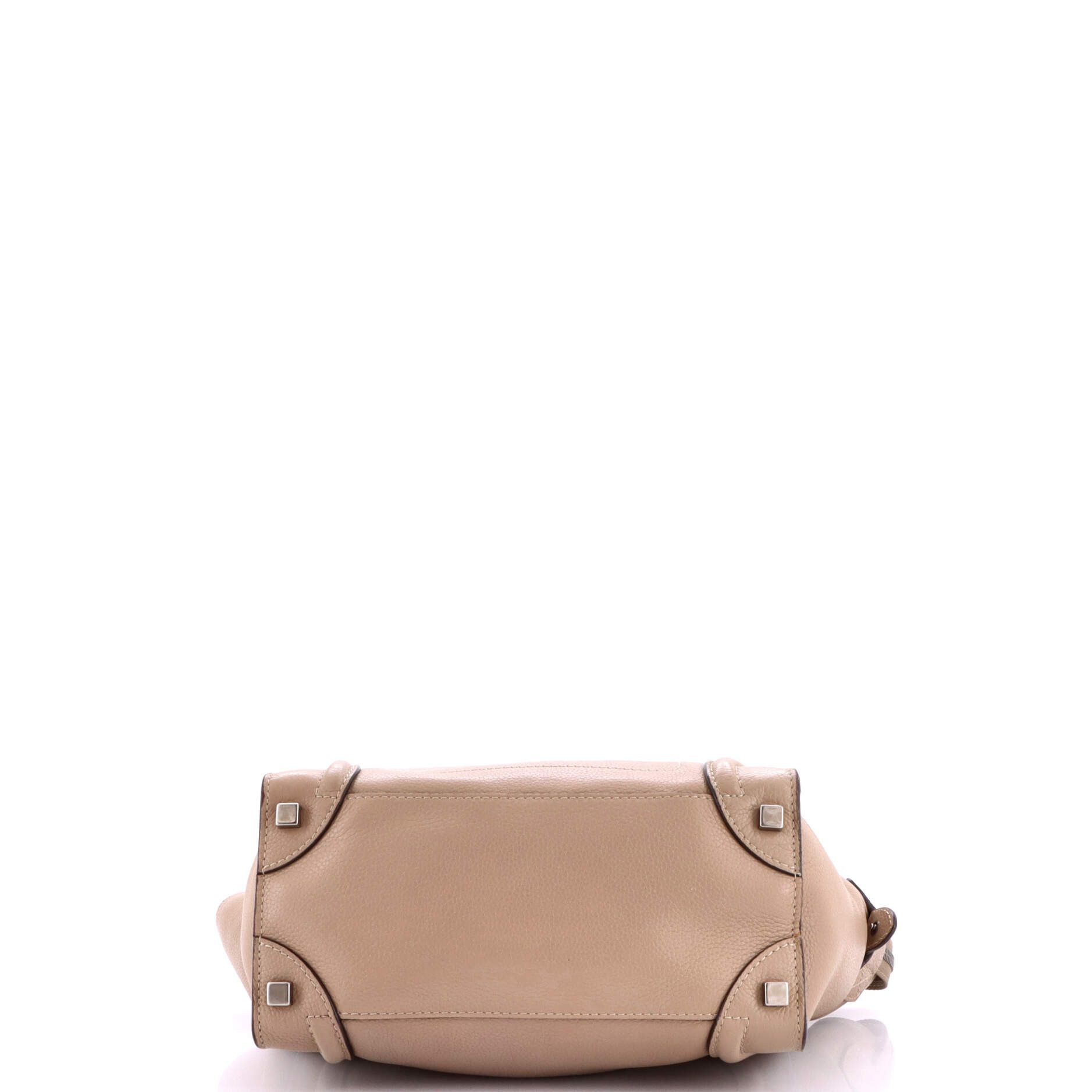 Celine Luggage bag grainy leather micro Size ONE SIZE - 3 Thumbnail