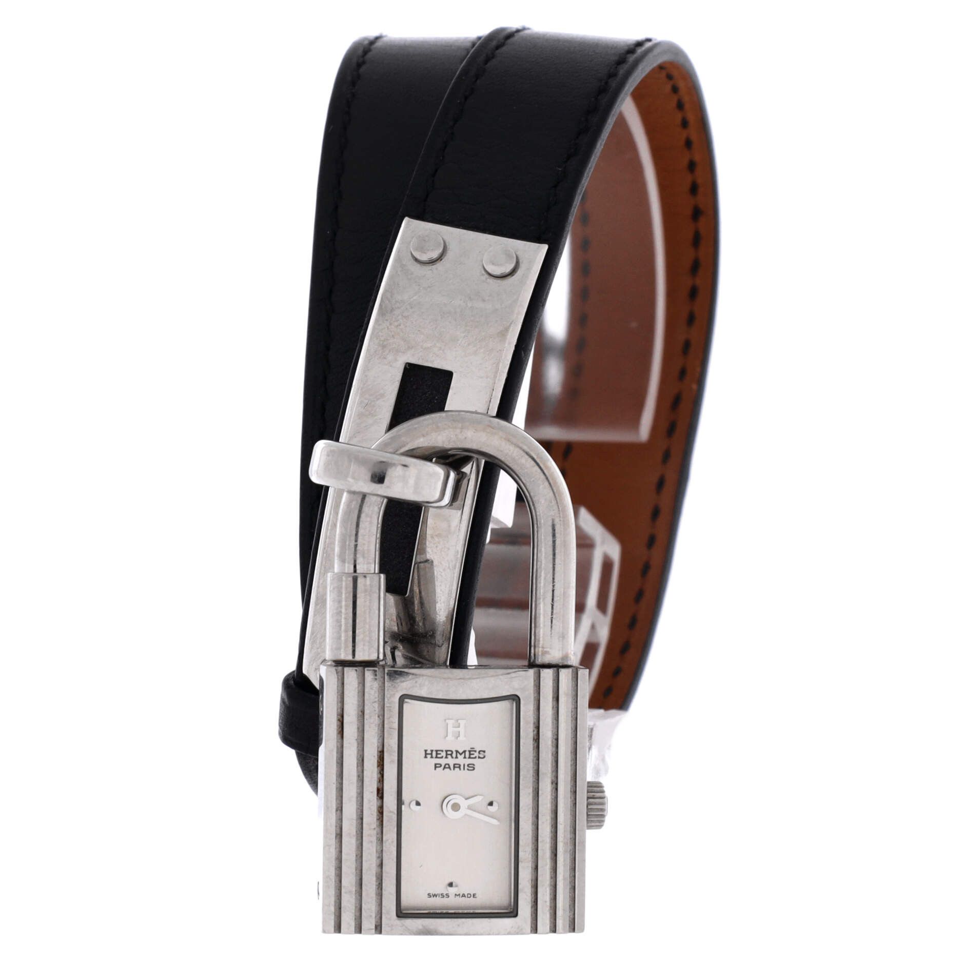 Hermes Kelly double tour quartz watch plated metal and leather 20 Size ONE SIZE - 2 Thumbnail