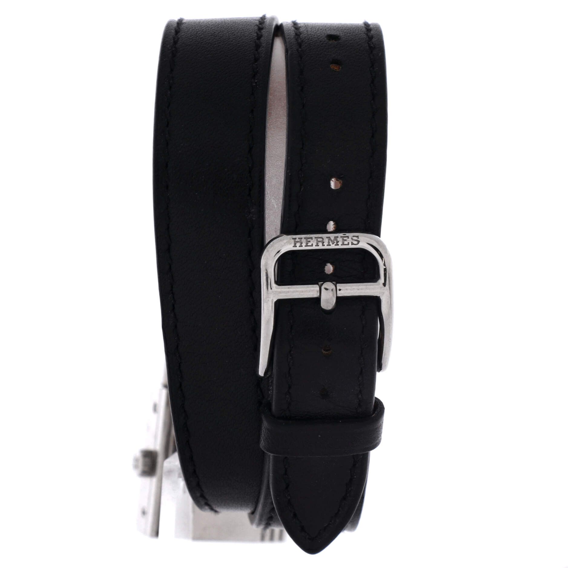 Hermes Kelly double tour quartz watch plated metal and leather 20 Size ONE SIZE - 4 Thumbnail