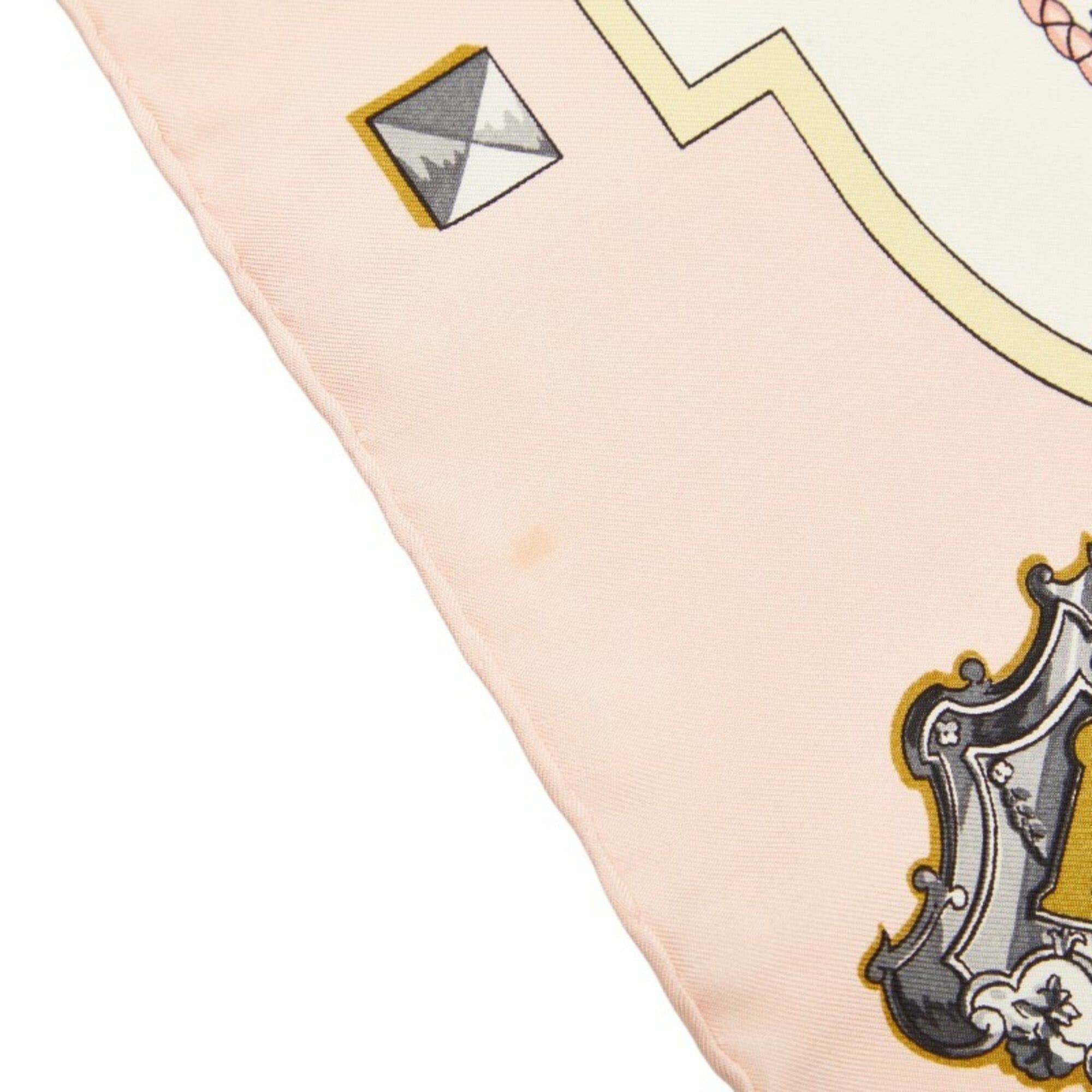 Hermes Hermes Carre 90 LES CLES THE KEYS RARE Key Pattern Scarf/Muffler, Large Size, Pink and White Silk, Women's. Size ONE SIZE - 2 Thumbnail