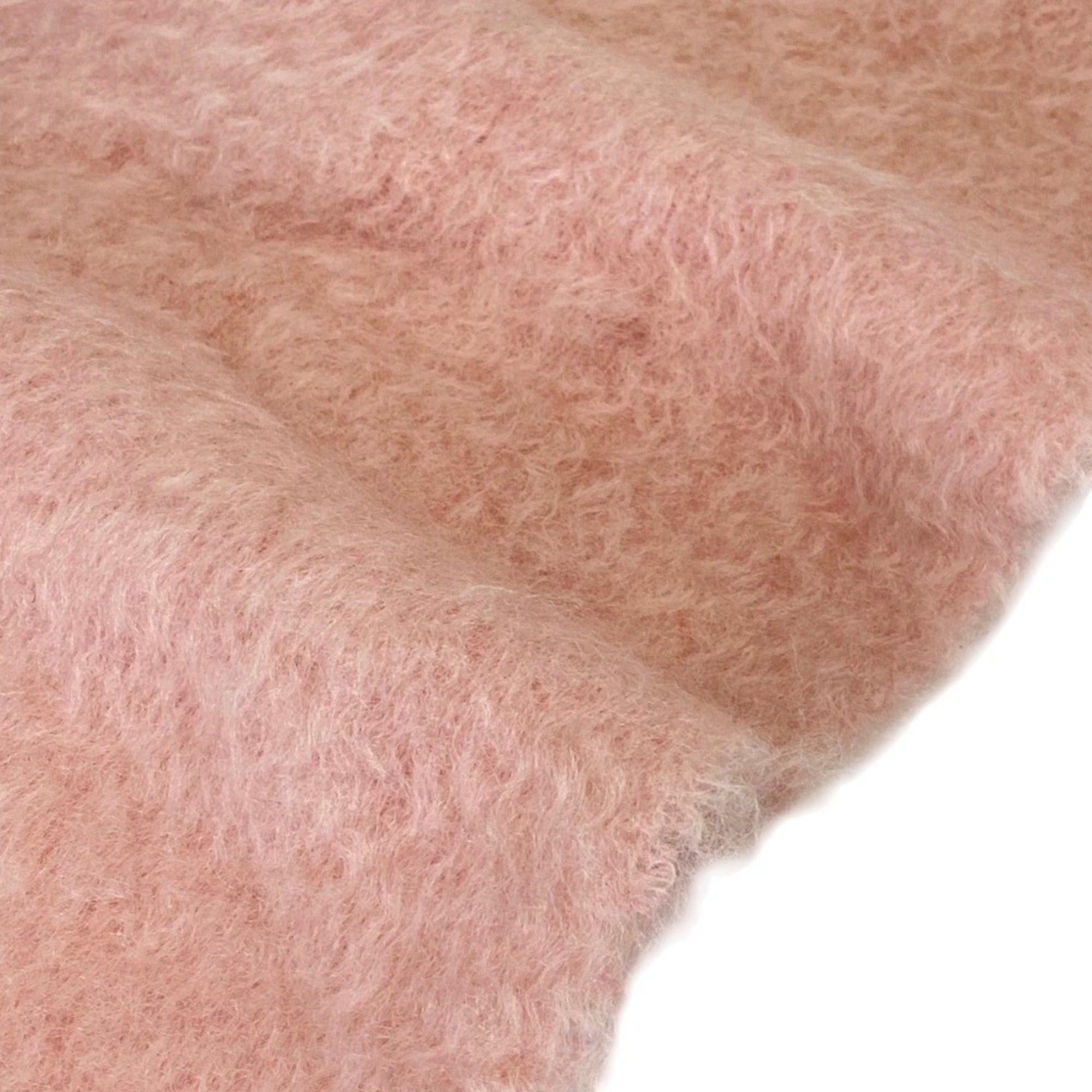 Loewe LOEWE Mohair Fringe Long Scarf/Stole, Light Pink, Women's Size ONE SIZE - 4 Thumbnail