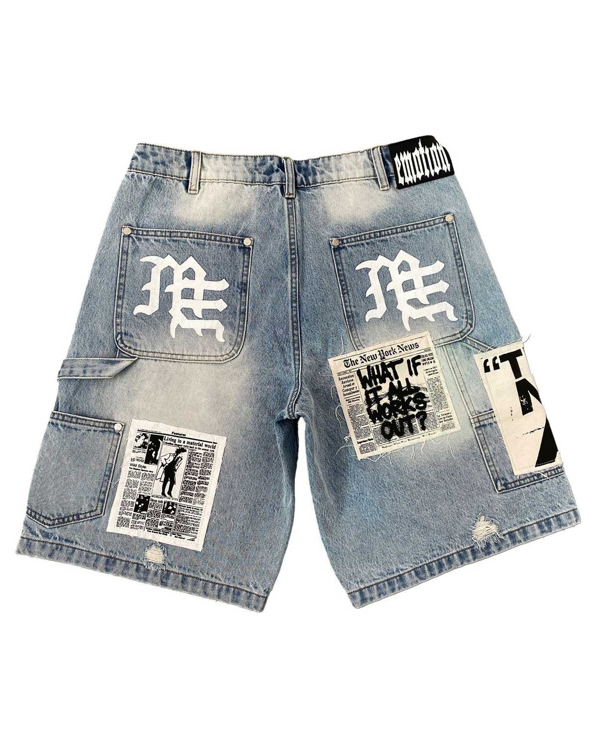 Other Mixed Emotions AI Denim Shorts Blue Size US 36 / EU 52 - 2 Thumbnail