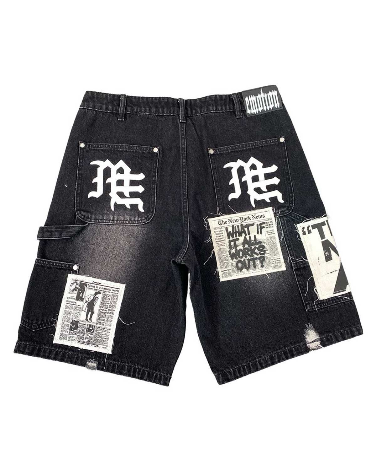 Other Mixed Emotions AI Denim Shorts Black Size US 34 / EU 50 - 2 Thumbnail