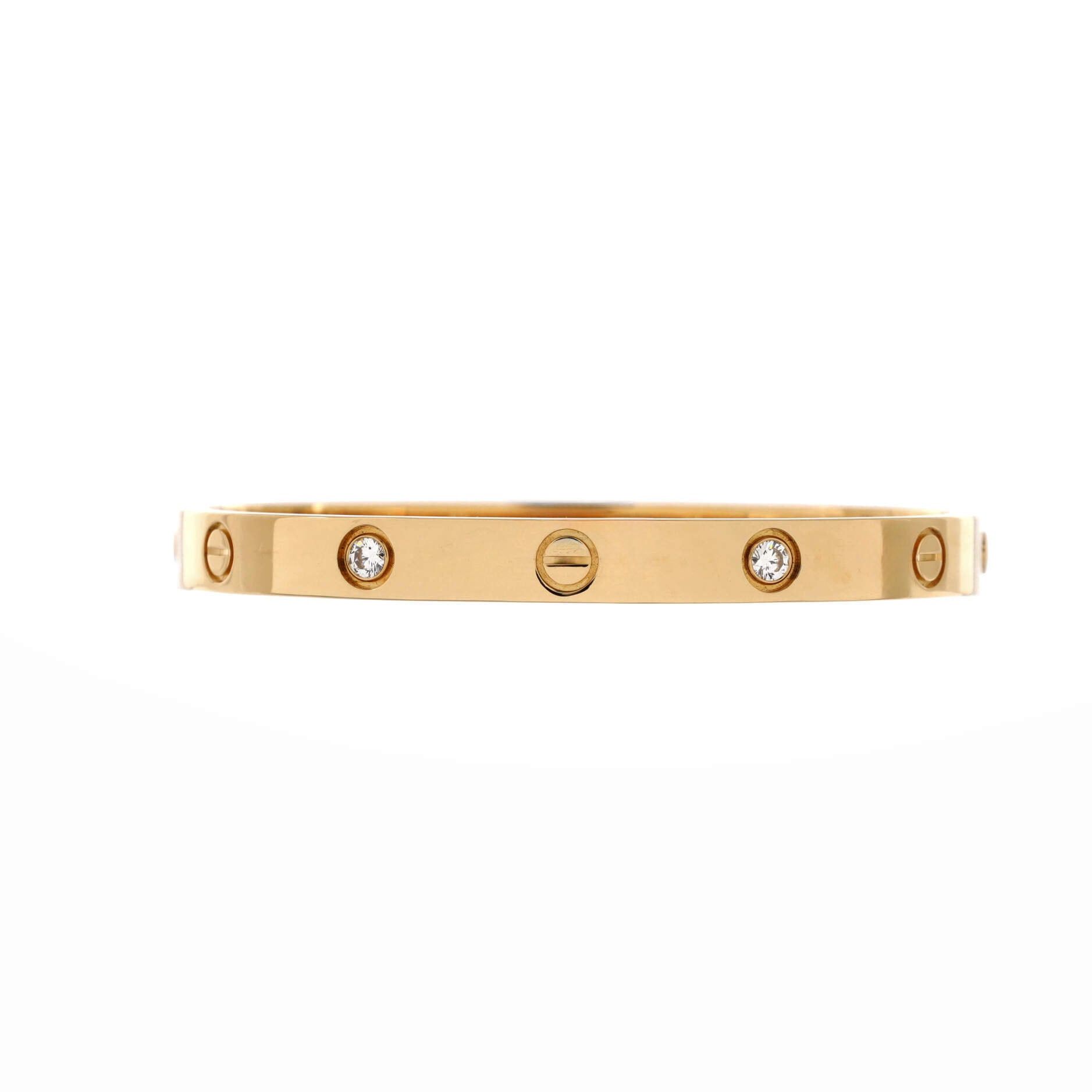 Cartier Love 4 Diamond Bracelet Size ONE SIZE - 3 Thumbnail