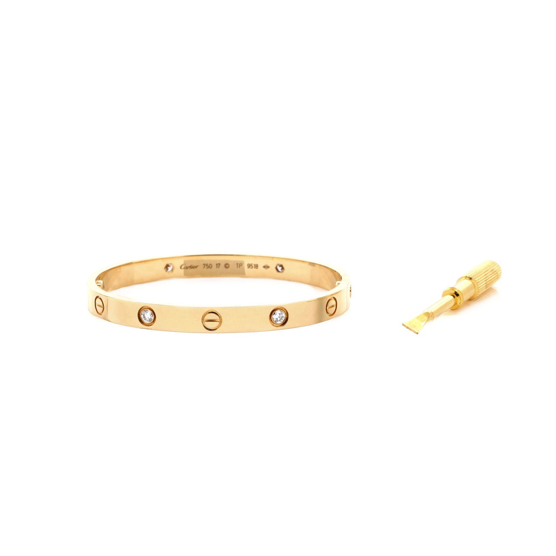 Cartier Love 4 Diamond Bracelet Size ONE SIZE - 2 Thumbnail
