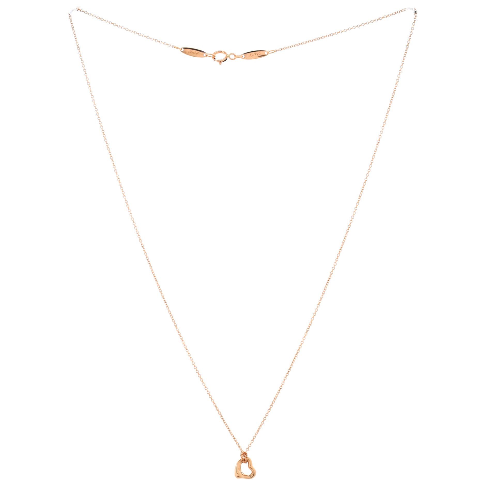 Tiffany & Co. Elsa Peretti Open Heart Pendant Necklace Size ONE SIZE - 3 Thumbnail