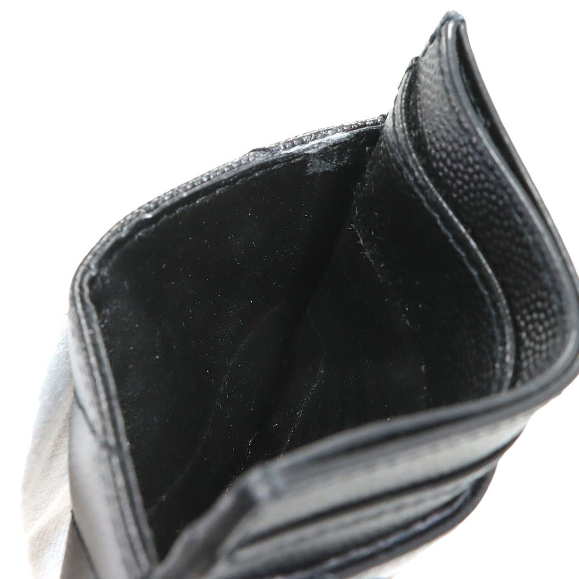 Saint Laurent Paris Saint Laurent Cassandra Business Card Holder/Card Case, Leather, Black, 423291 Case Size ONE SIZE - 9 Thumbnail