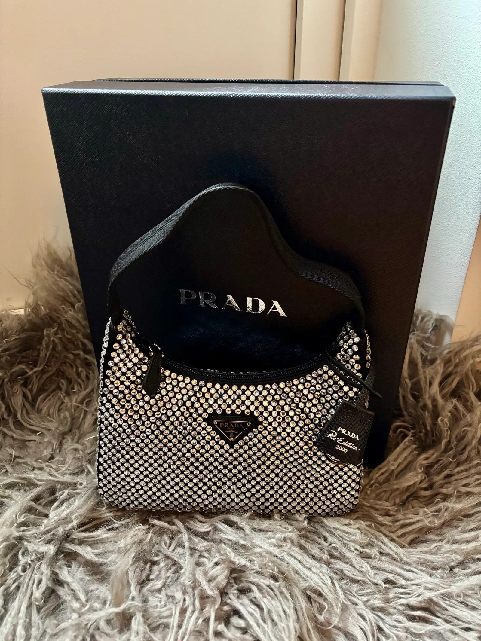 Prada Prada Prada Embellished Satin Bag Bucket Bag Size ONE SIZE - 6 Thumbnail