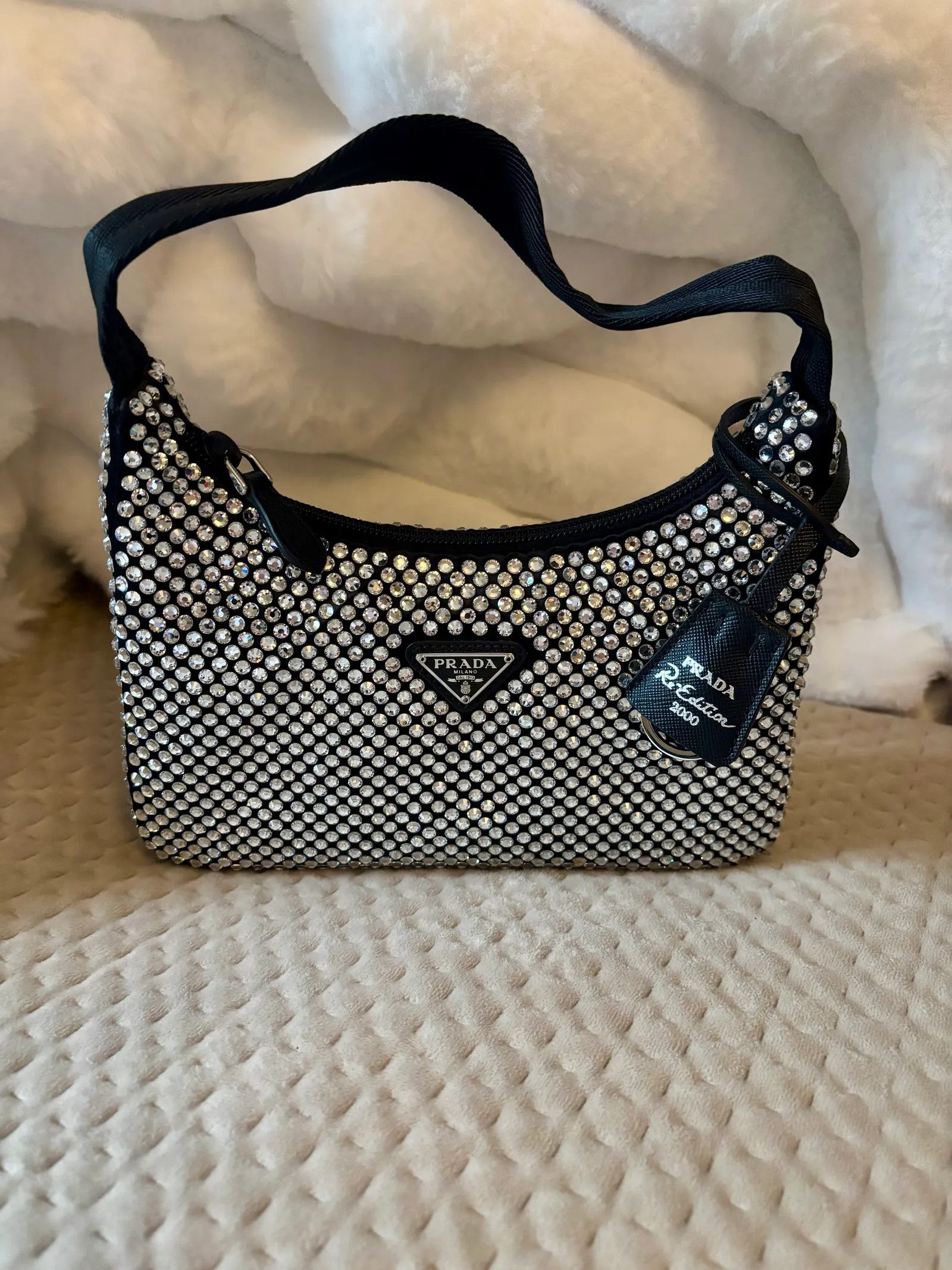 Prada Prada Prada Embellished Satin Bag Bucket Bag Size ONE SIZE - 2 Thumbnail