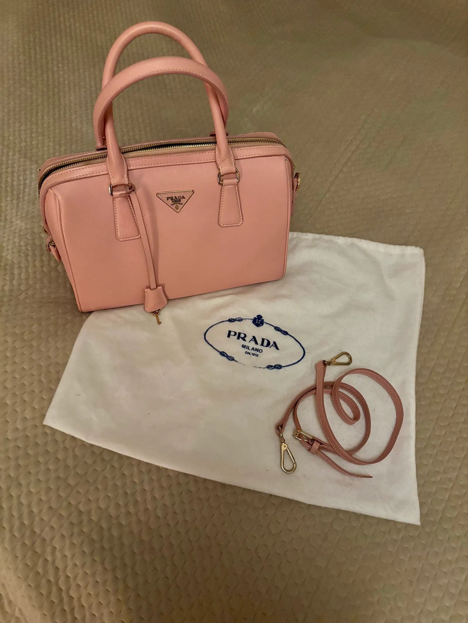 Prada Prada Prada Galleria Saffiano Leather Bag Bucket Bag Size ONE SIZE - 7 Thumbnail