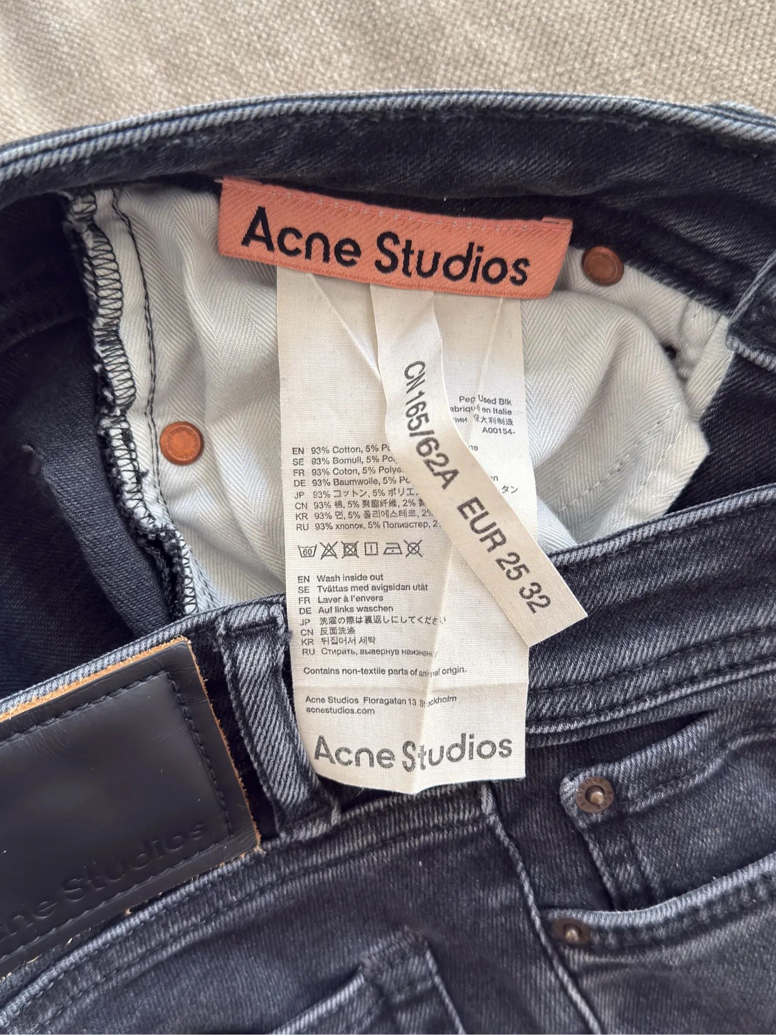Acne Studios Acne Studios Peg Used Blk Jeans Size 25" / US 0 / IT 36 - 3 Thumbnail