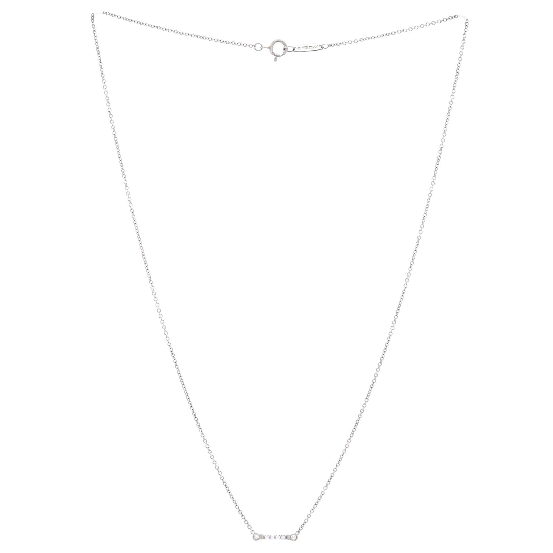 Tiffany & Co. Fleur de Lis Key Bar Pendant Necklace Size ONE SIZE - 2 Thumbnail
