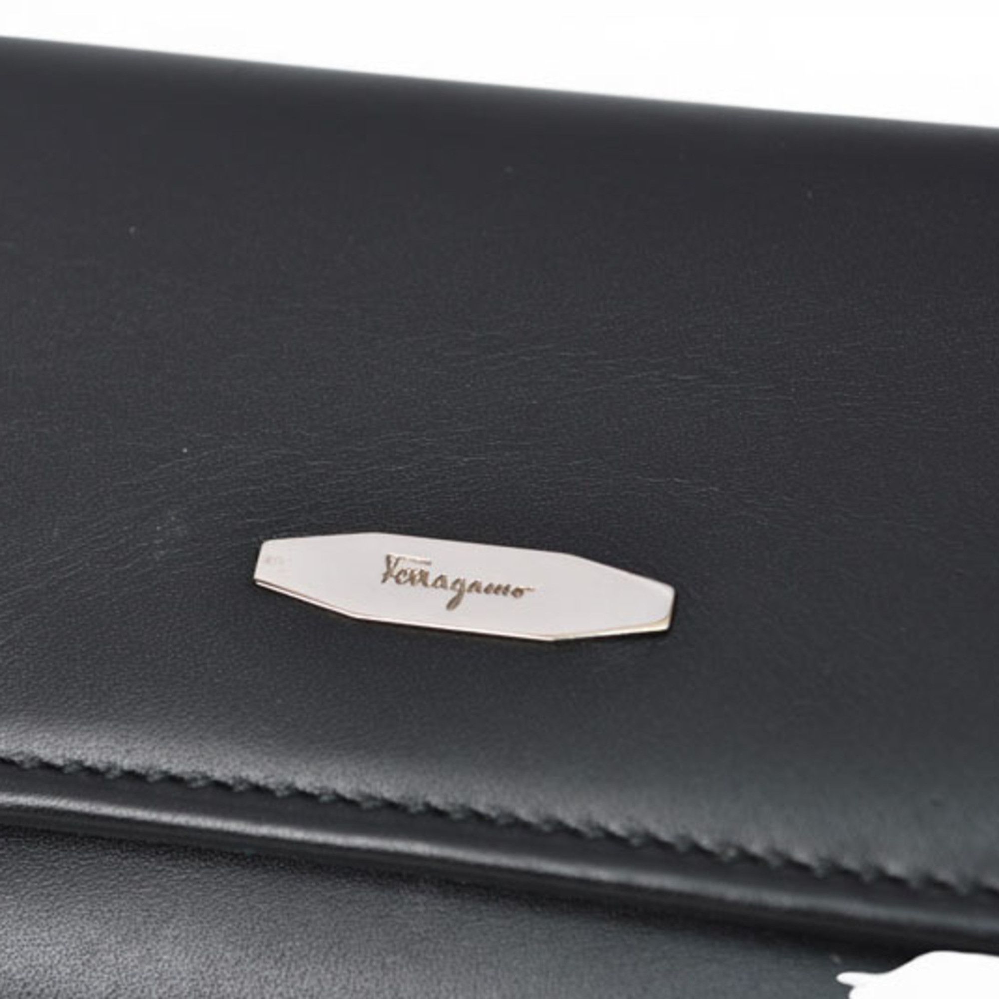 Salvatore Ferragamo Unused Salvatore Ferragamo Key Case Holder, Leather, Black, 22.8150 Size ONE SIZE - 5 Thumbnail