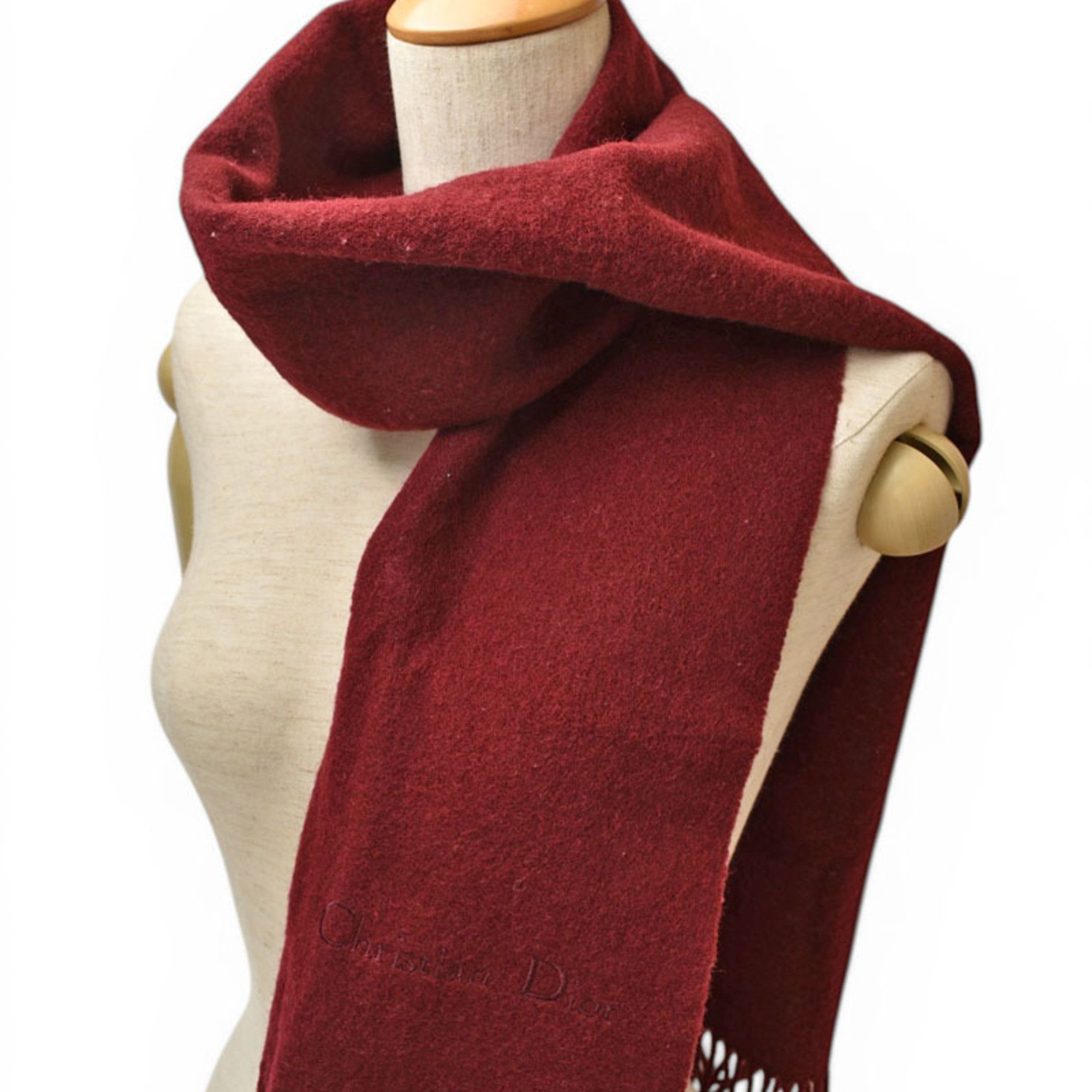 Dior Christian Dior Scarf, Winter Wool, Wine Size ONE SIZE - 4 Thumbnail