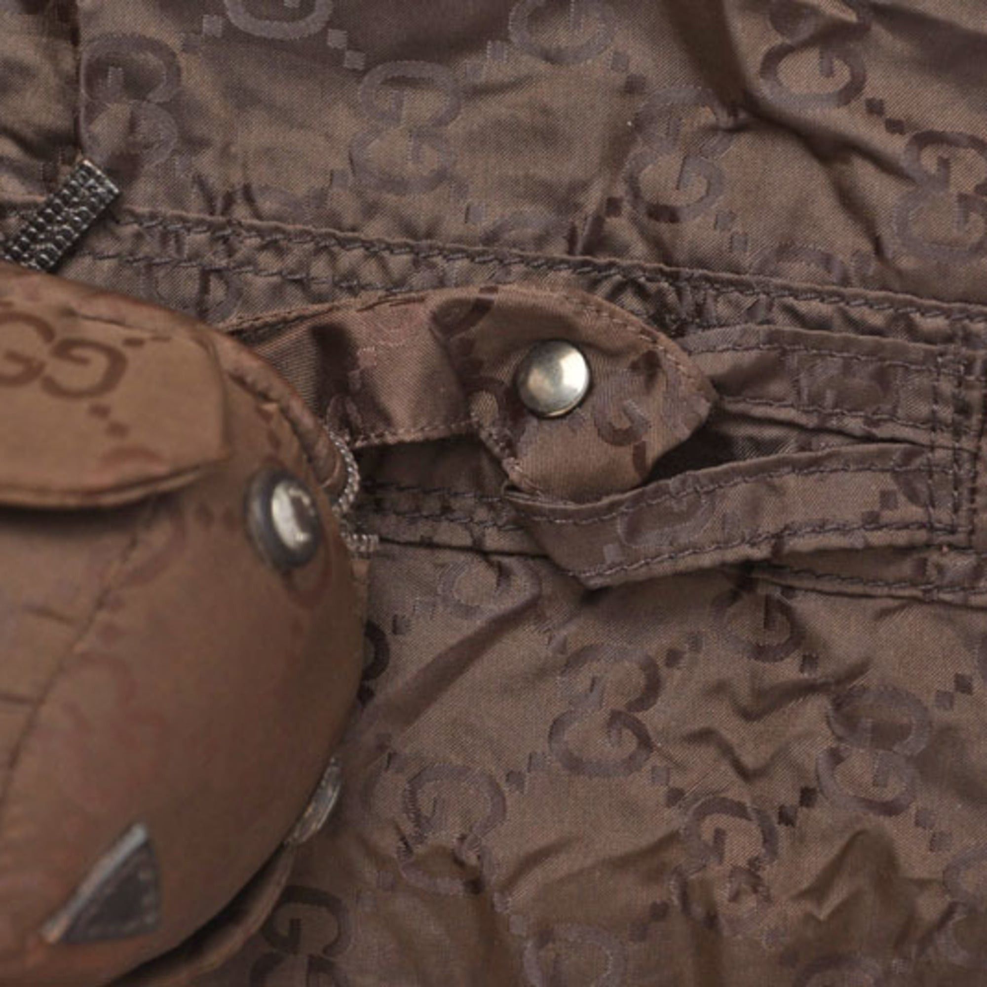 Gucci Gucci bag, GUCCI GG nylon, teddy bear design, storage compartment, nylon pattern, brown, 223669 Size ONE SIZE - 8 Thumbnail