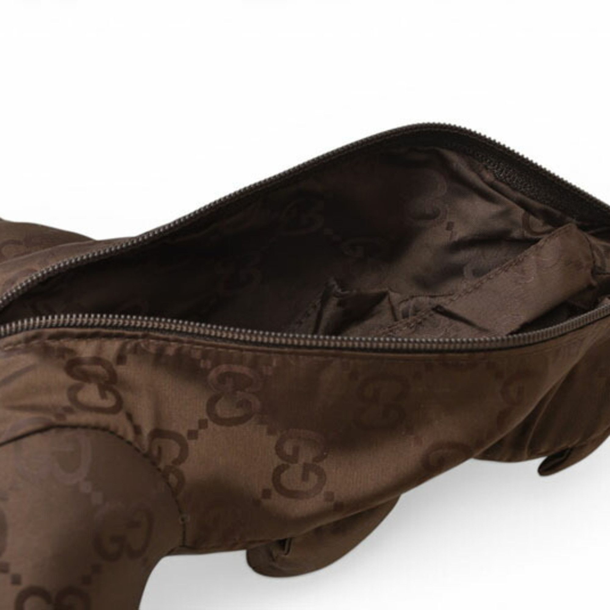 Gucci Gucci bag, GUCCI GG nylon, teddy bear design, storage compartment, nylon pattern, brown, 223669 Size ONE SIZE - 13 Thumbnail