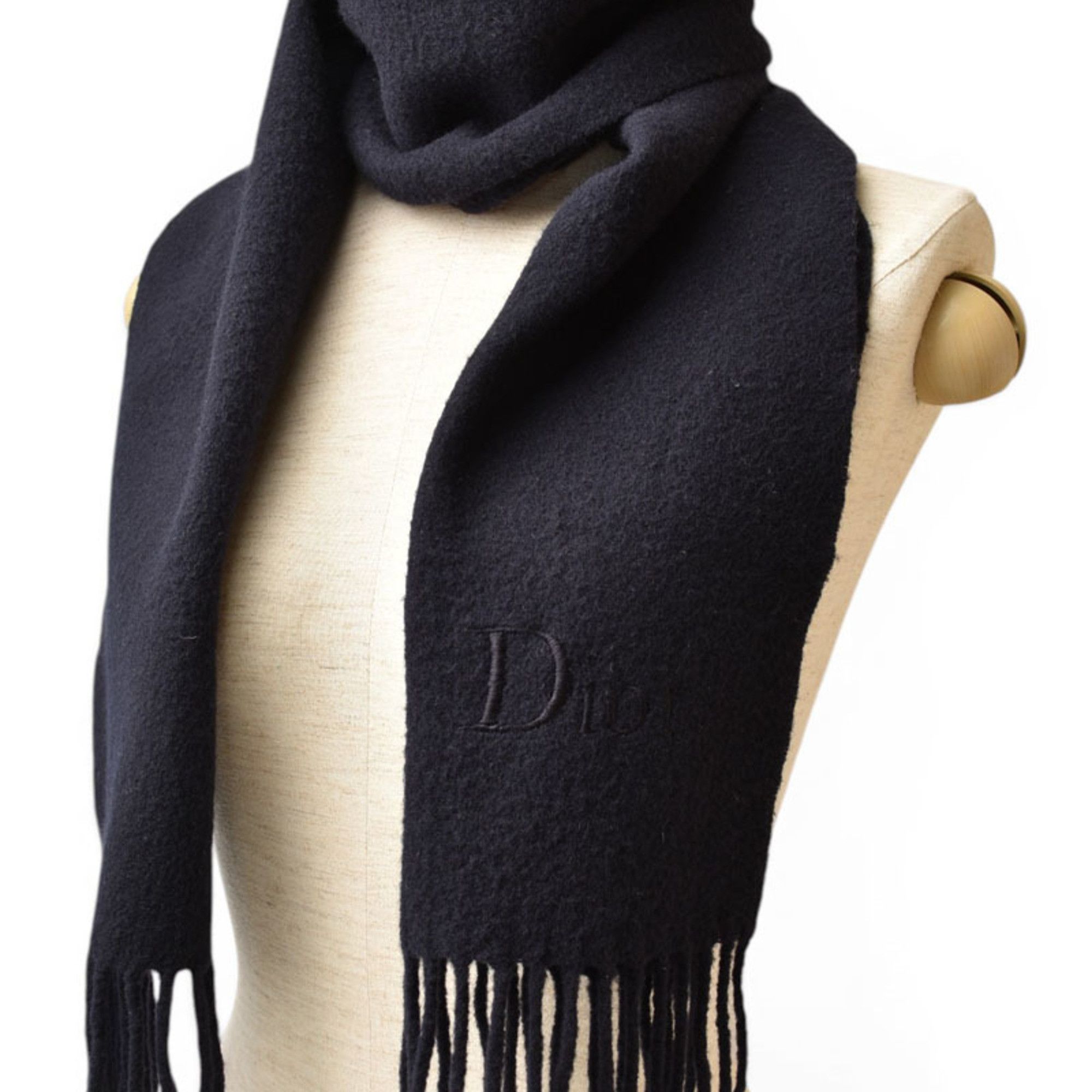 Dior Christian Dior Scarf, Winter Wool, Black Size ONE SIZE - 6 Thumbnail