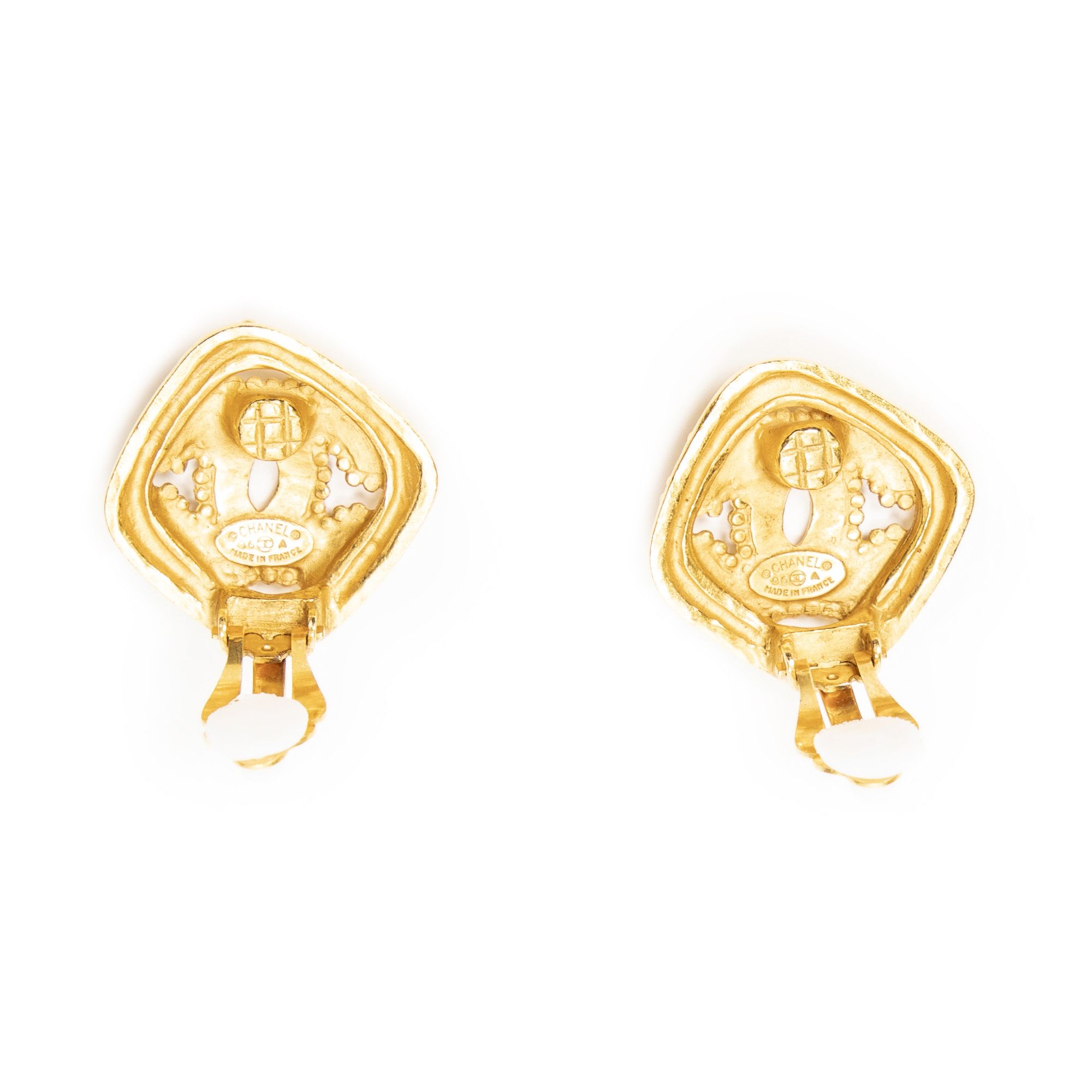 Chanel CC Diamond Clip On Earrings Size ONE SIZE - 3 Thumbnail