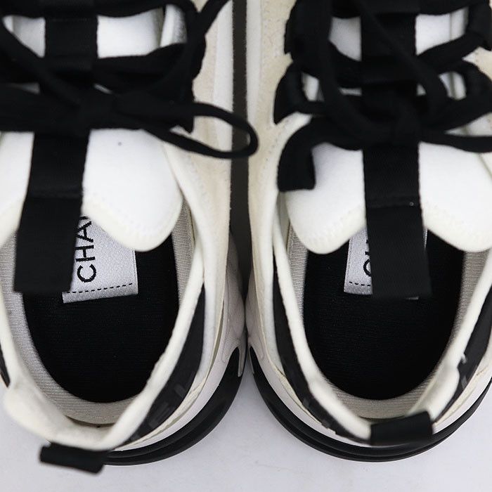 Chanel Chanel Chanel Leather Rubber Sneakers Leather Shoes G35618 DUTY FREE for USA Size ONE SIZE - 19 Thumbnail