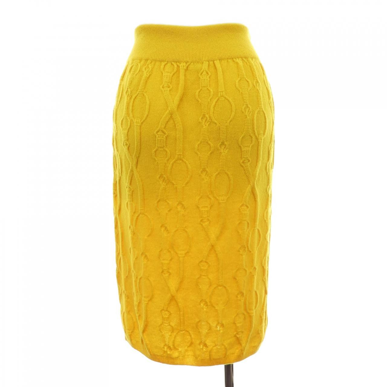 Hermes Hermes Hermes 57-7707 Cashmere Skirt Textile Skirts DUTY FREE for USA Size ONE SIZE - 2 Thumbnail