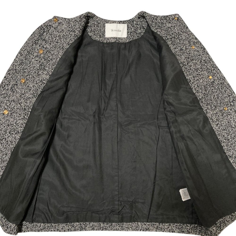 Other Other St.cecilia Tweed Collarless Jacket Textile Outerwear DUTY FREE for USA Size ONE SIZE - 4 Thumbnail