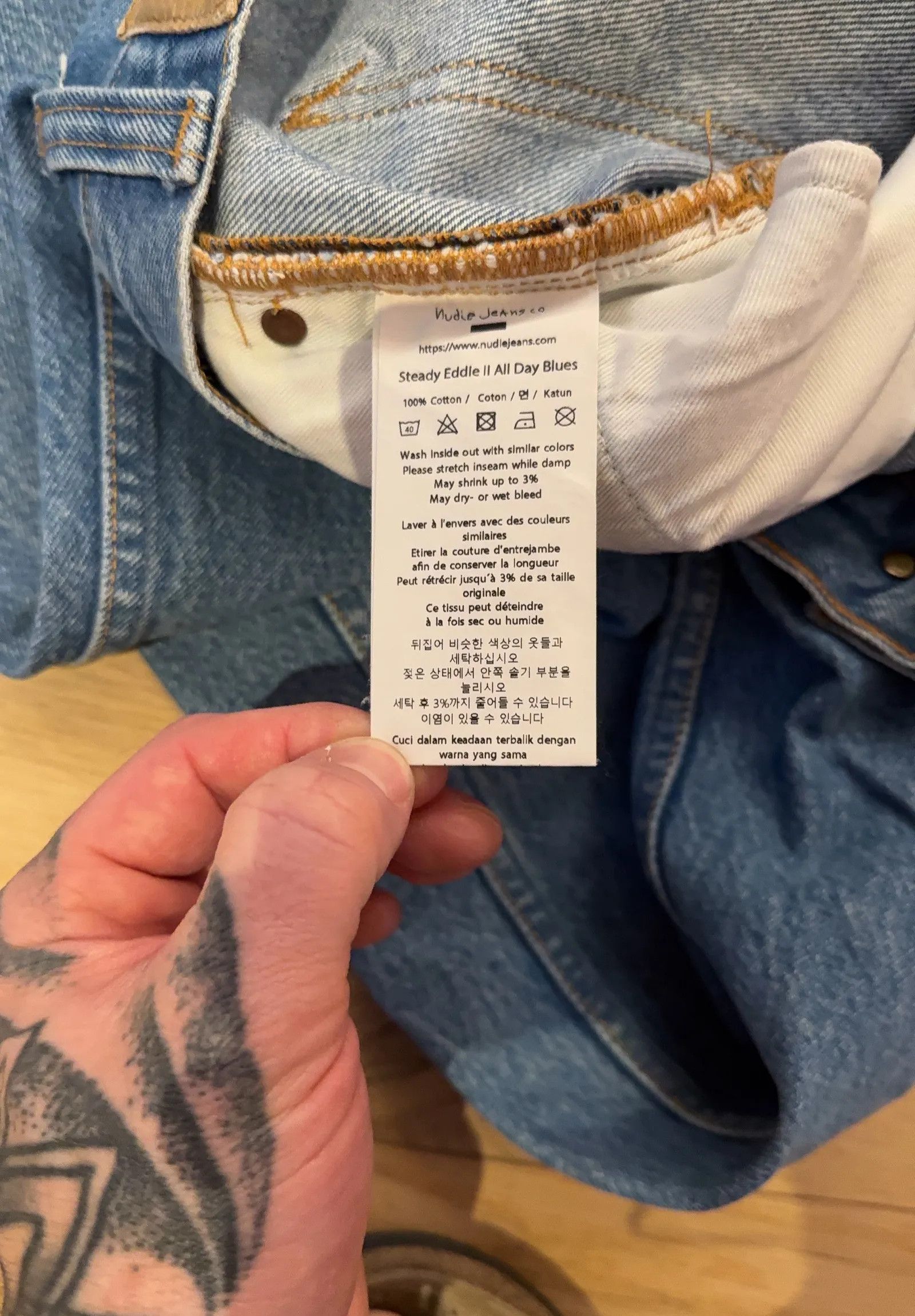 Nudie Jeans Nudie Jeans Steady Eddie II, All Day Blues Jeans Size US 30 / EU 46 - 3 Thumbnail