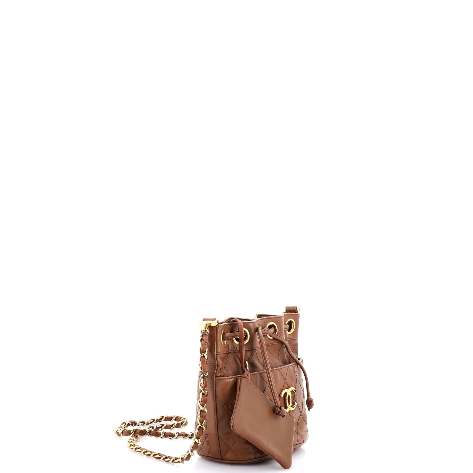 Chanel Vintage Diamond Stitch Drawstring Bucket Bag Size ONE SIZE - 2 Thumbnail