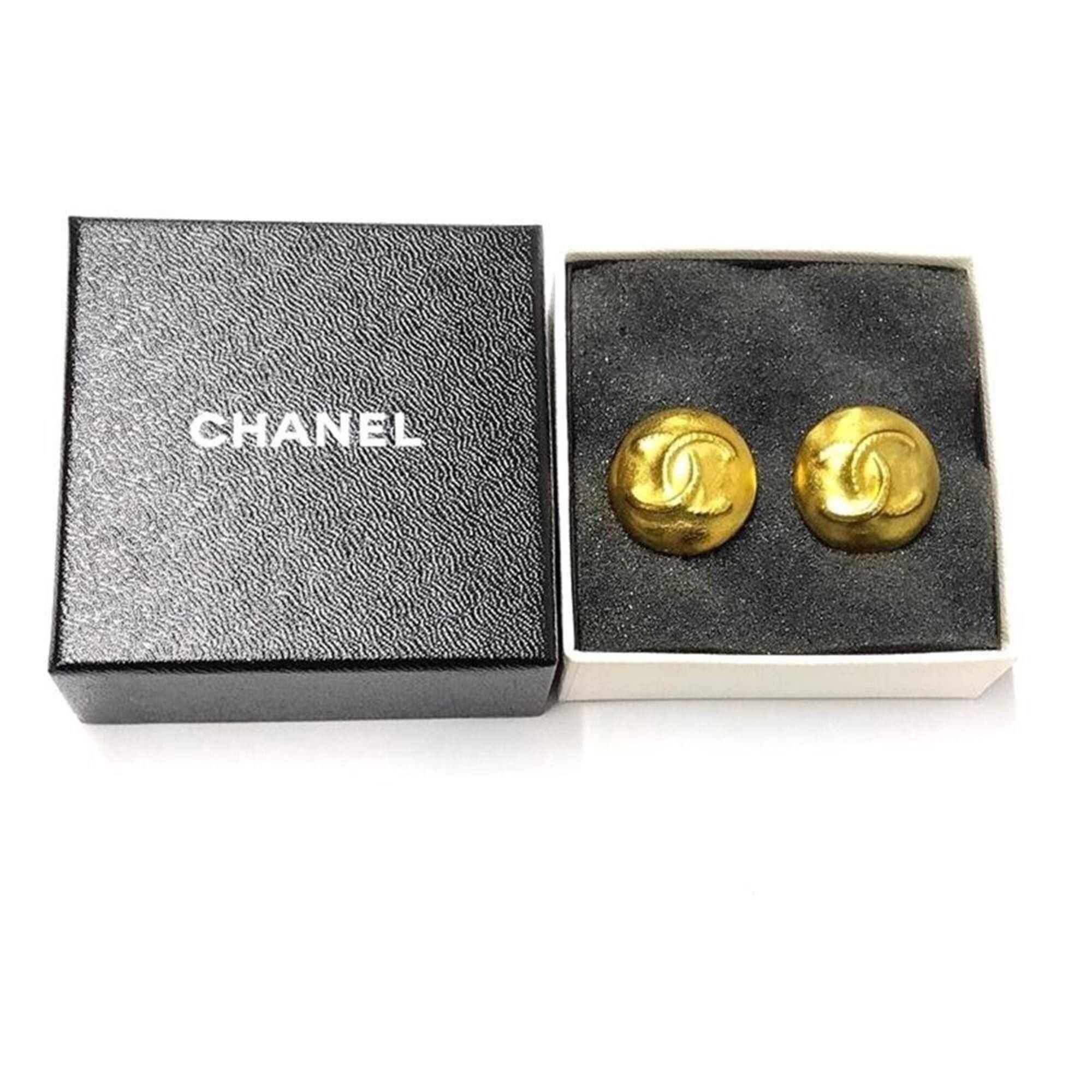 Chanel Chanel Coco Mark Round Circle Earrings 95C GPg Gold Size ONE SIZE - 5 Thumbnail