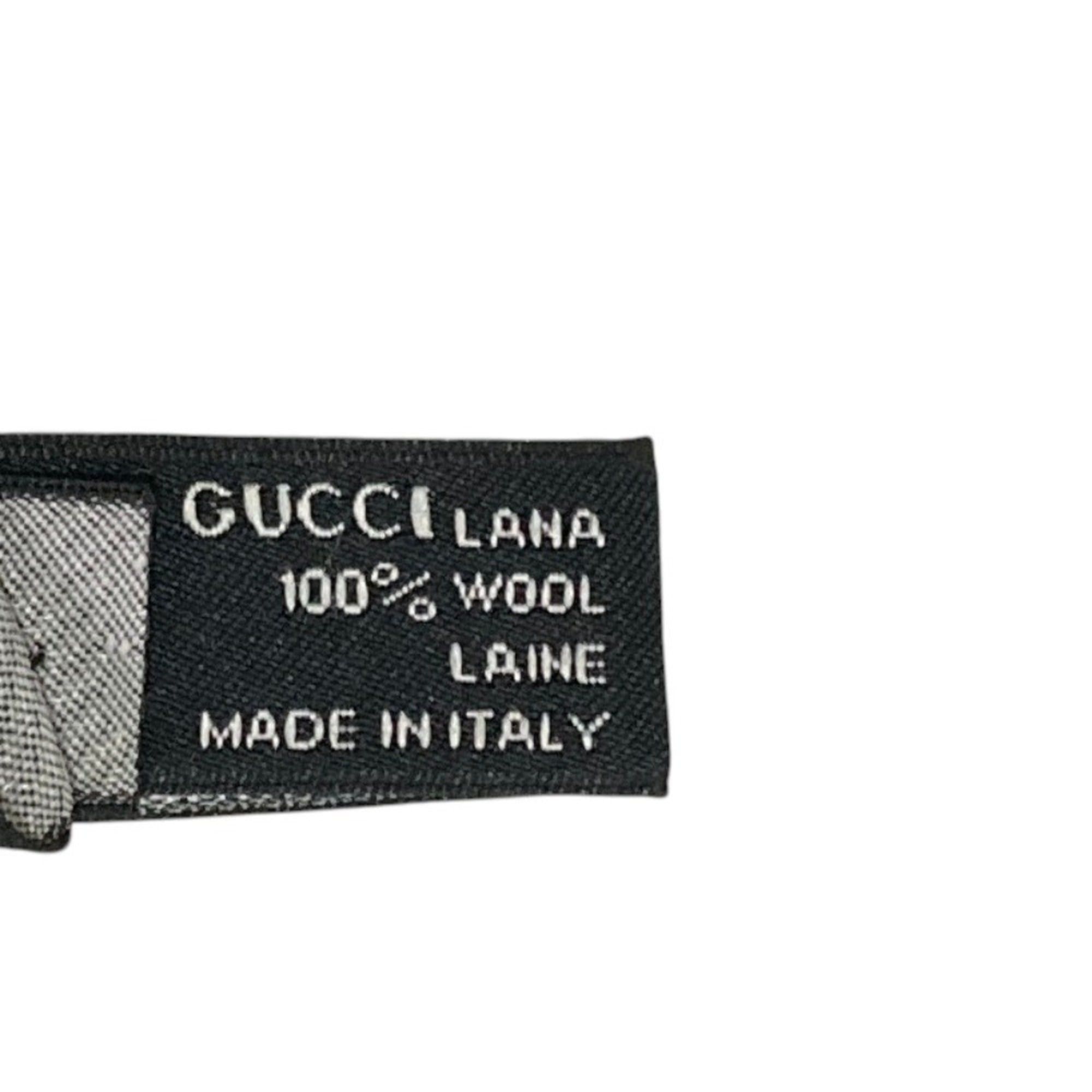 Gucci GUCCI GG pattern jacquard wool stole, brown x navy, women's. Size ONE SIZE - 6 Thumbnail